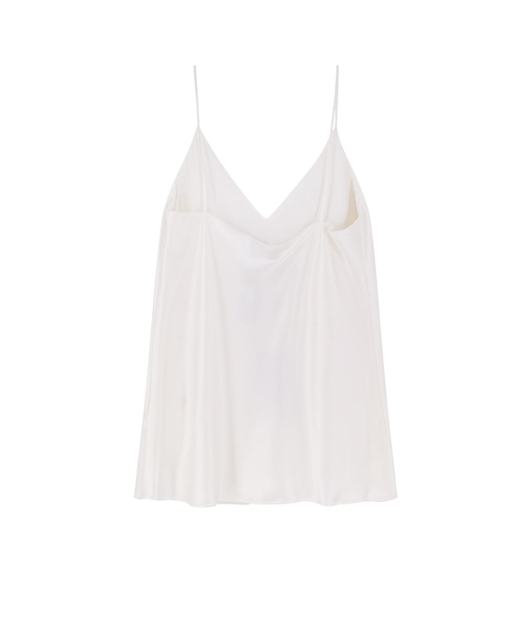 MAX MARA Белая шелковая майка, фото 2