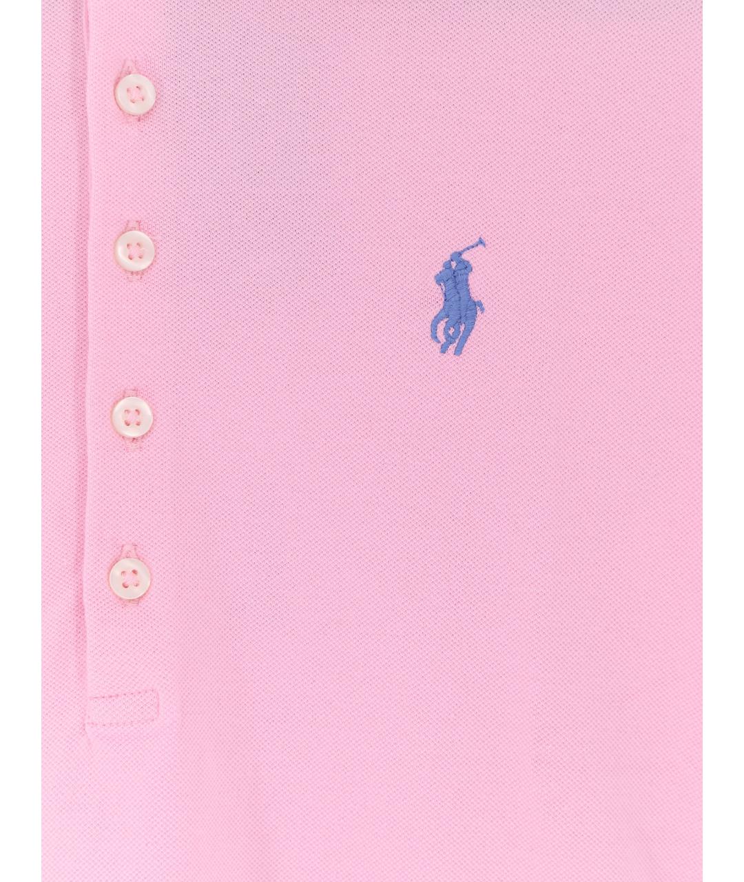 POLO RALPH LAUREN Розовая хлопковая футболка, фото 3