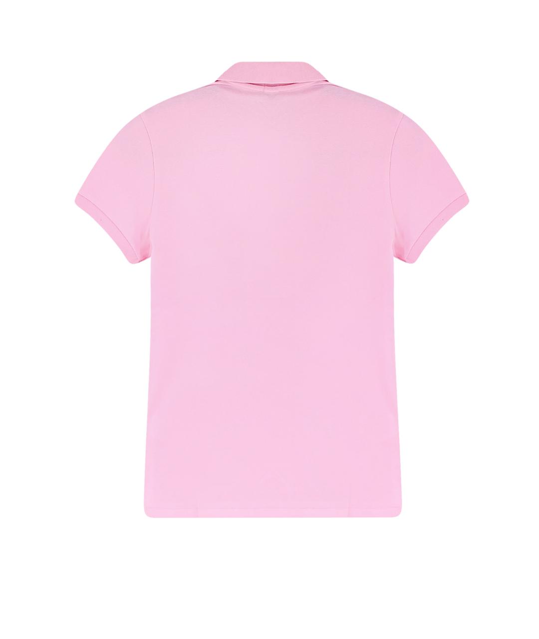 POLO RALPH LAUREN Розовая хлопковая футболка, фото 2