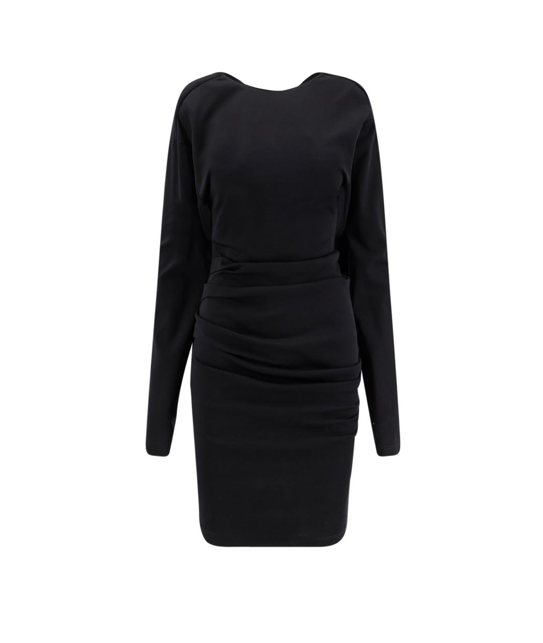 MAX MARA Черное шерстяное повседневное платье, фото 1