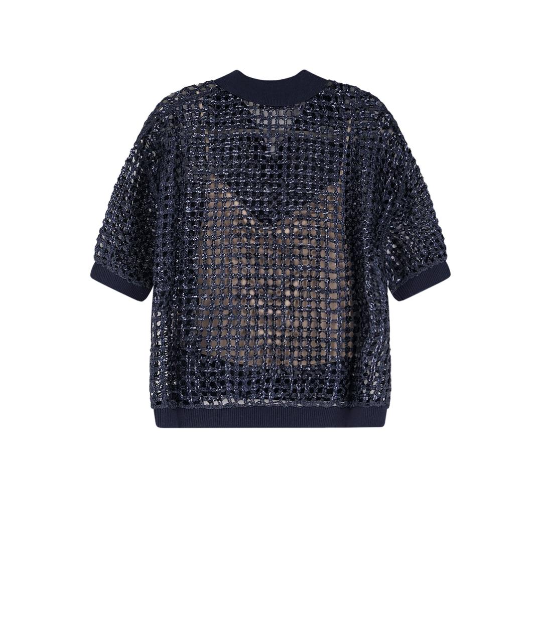 BRUNELLO CUCINELLI Синий шелковый джемпер / свитер, фото 2