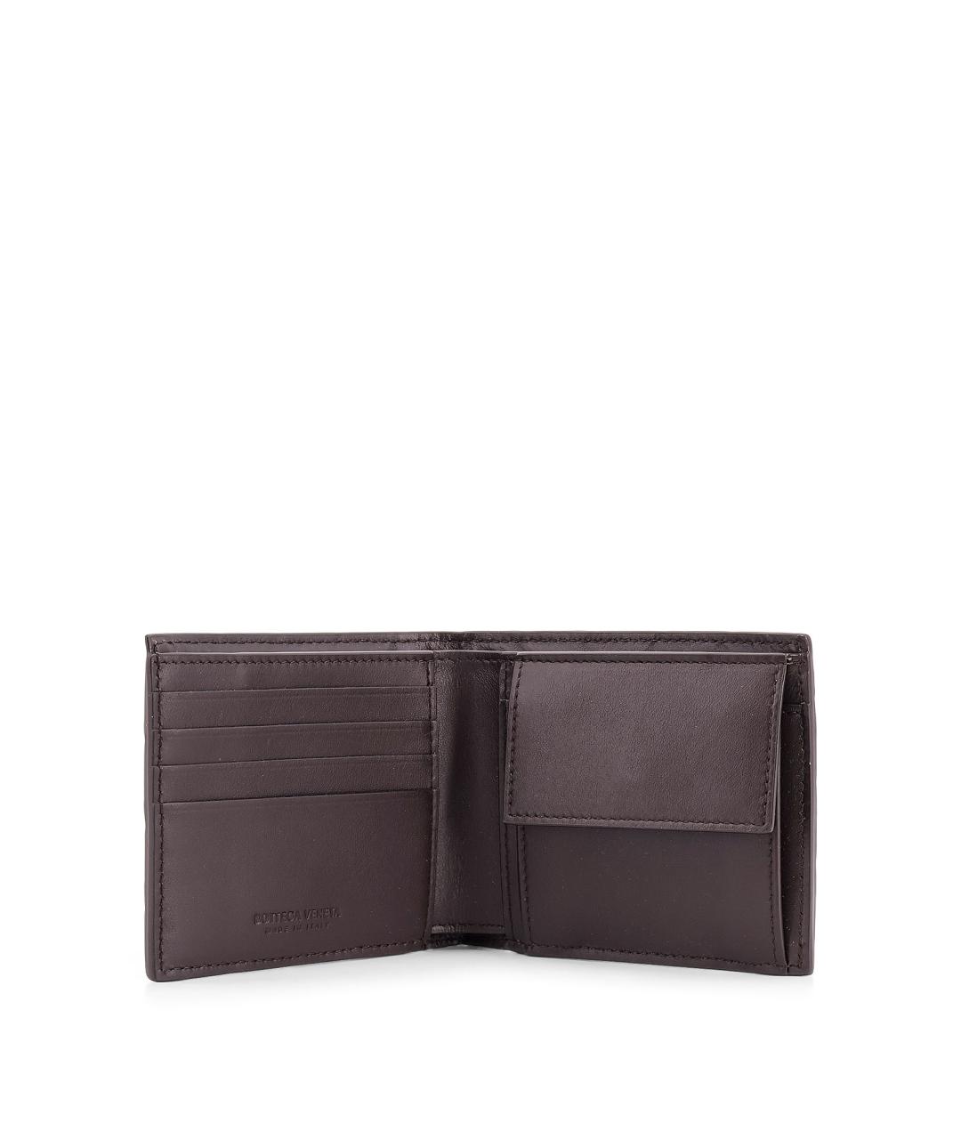 BOTTEGA VENETA Коричневый кожаный кошелек, фото 3