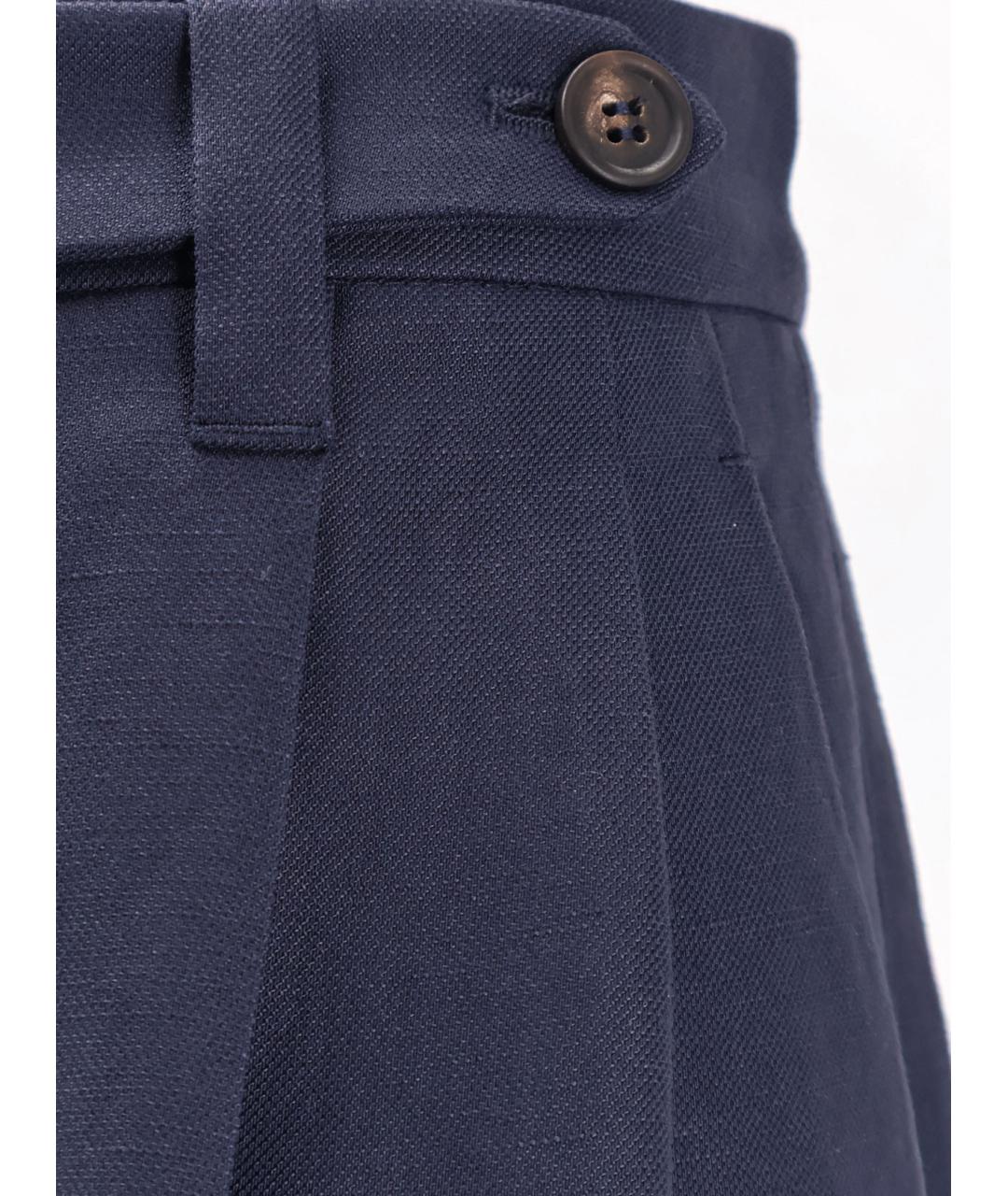BRUNELLO CUCINELLI Темно-синие вискозные шорты, фото 3