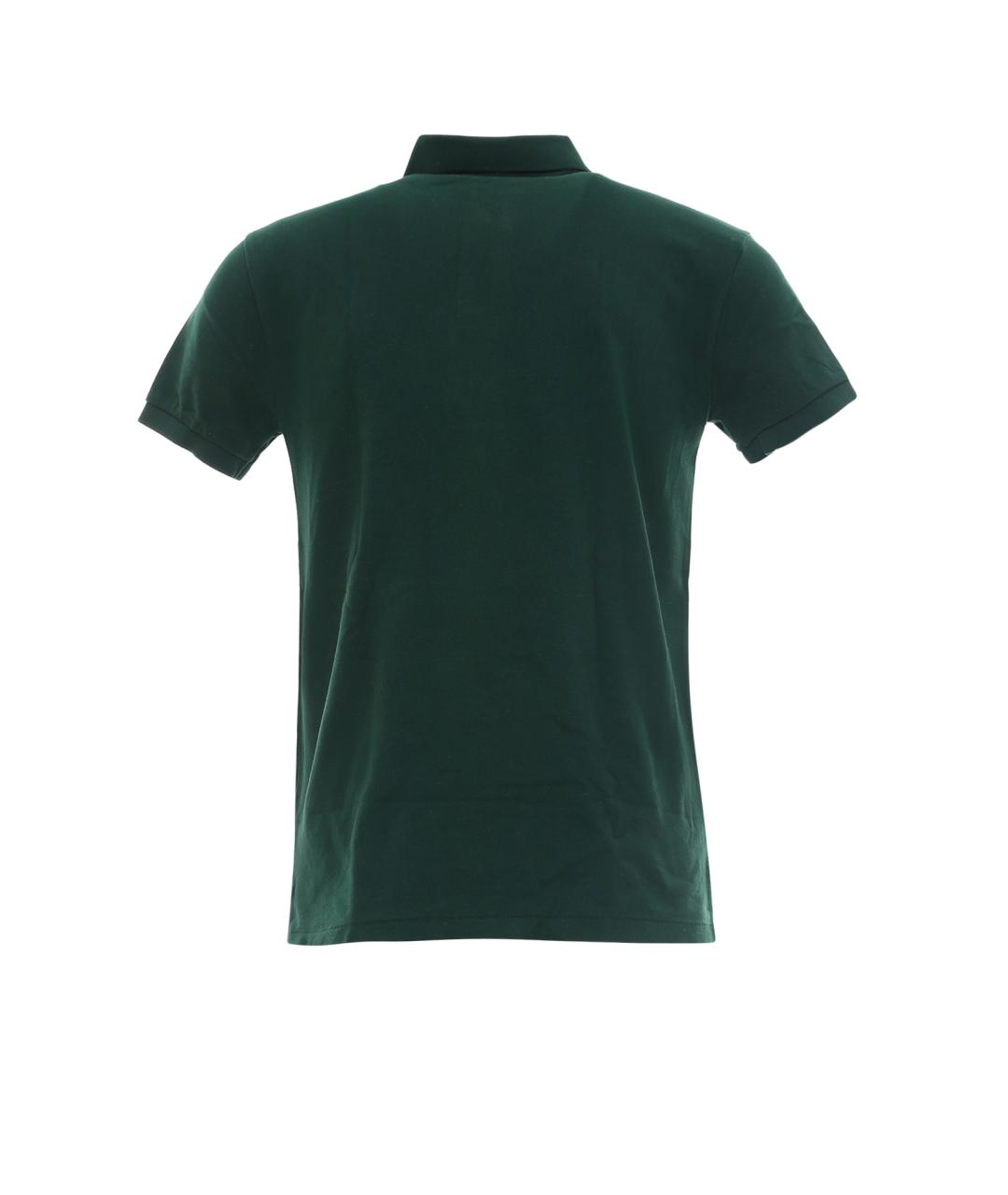 POLO RALPH LAUREN Зеленые хлопковое поло с коротким рукавом, фото 2