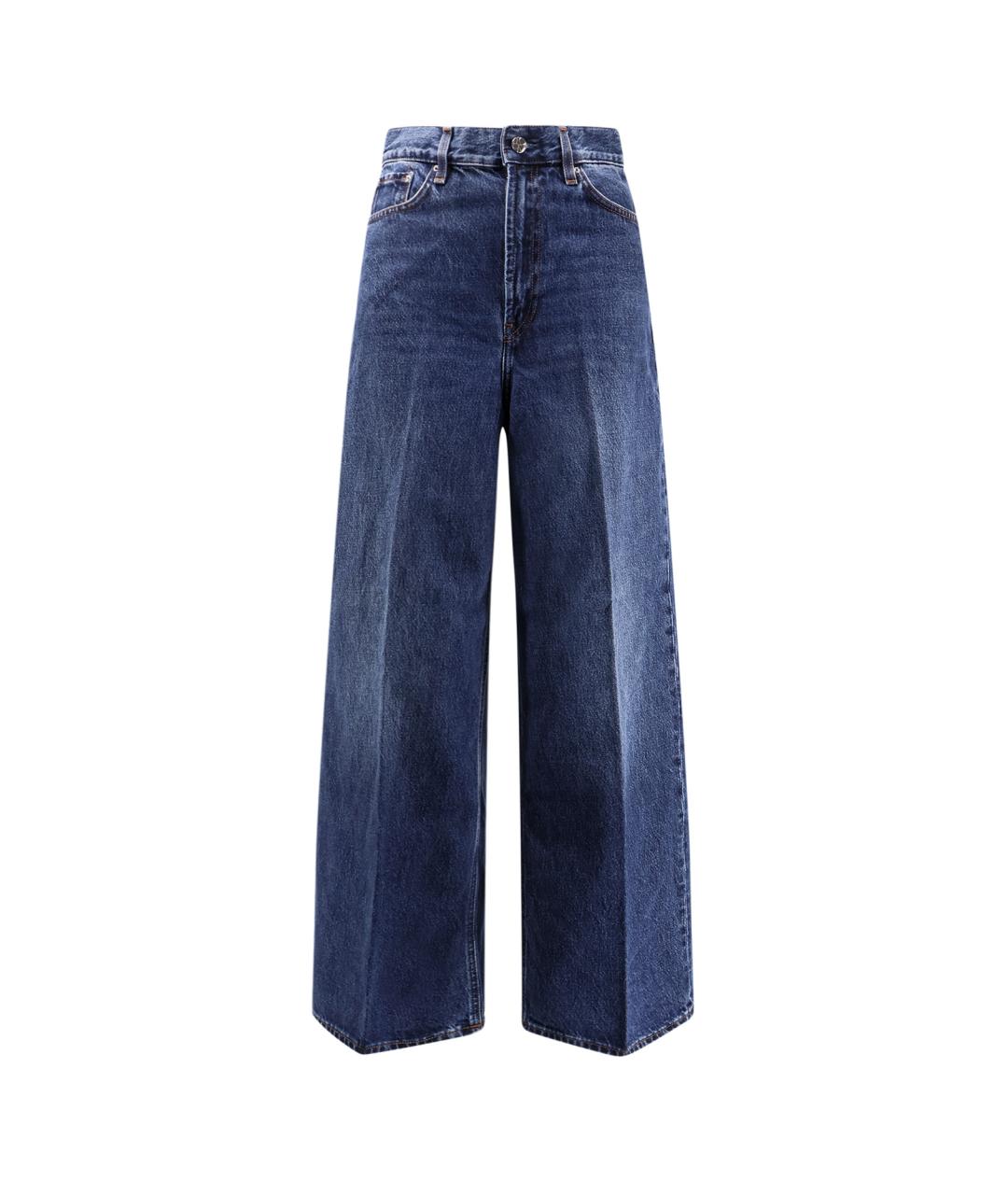 TOTEME Синие хлопковые прямые джинсы, фото 1