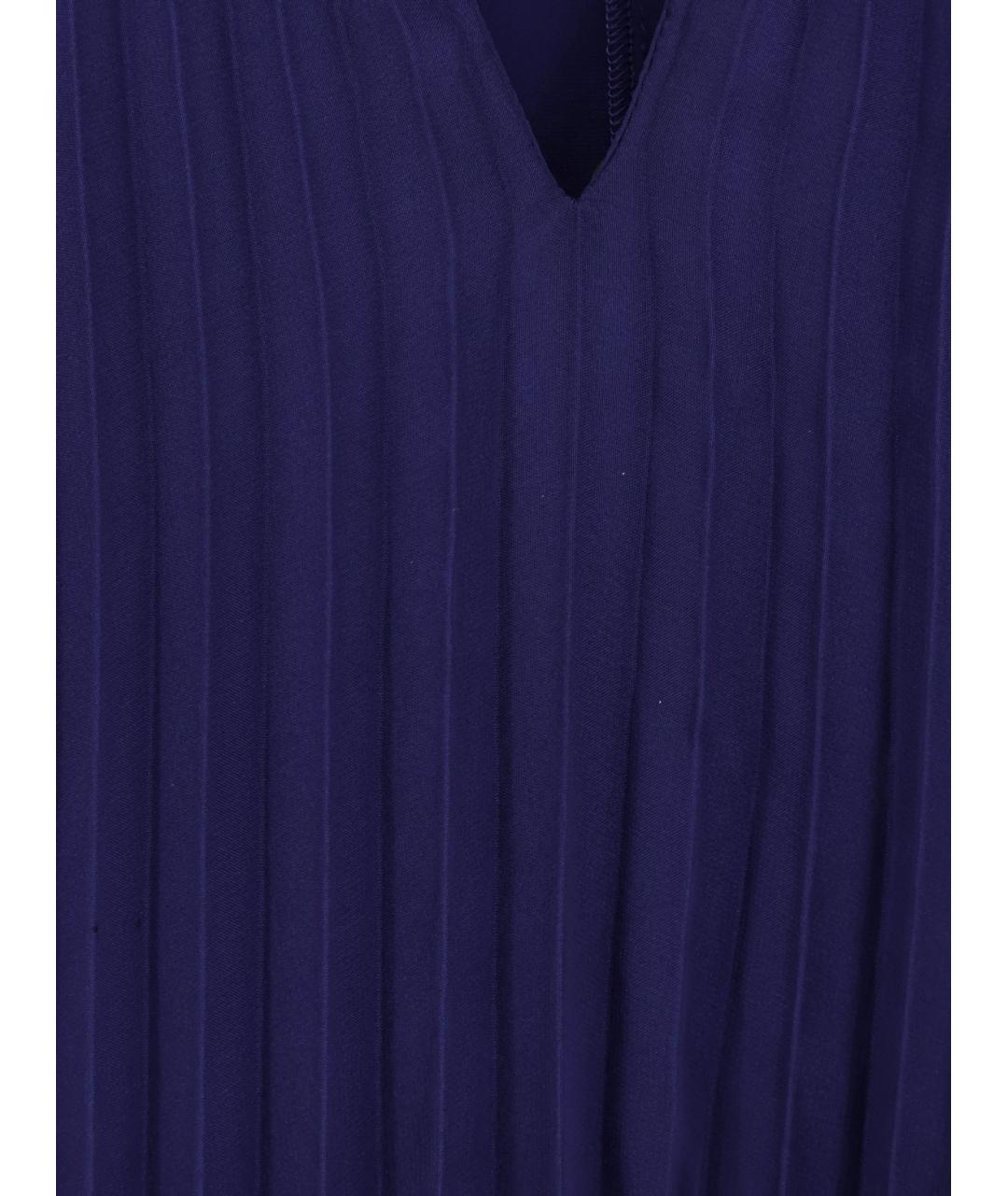 MAX MARA Синее полиэстеровое повседневное платье, фото 3