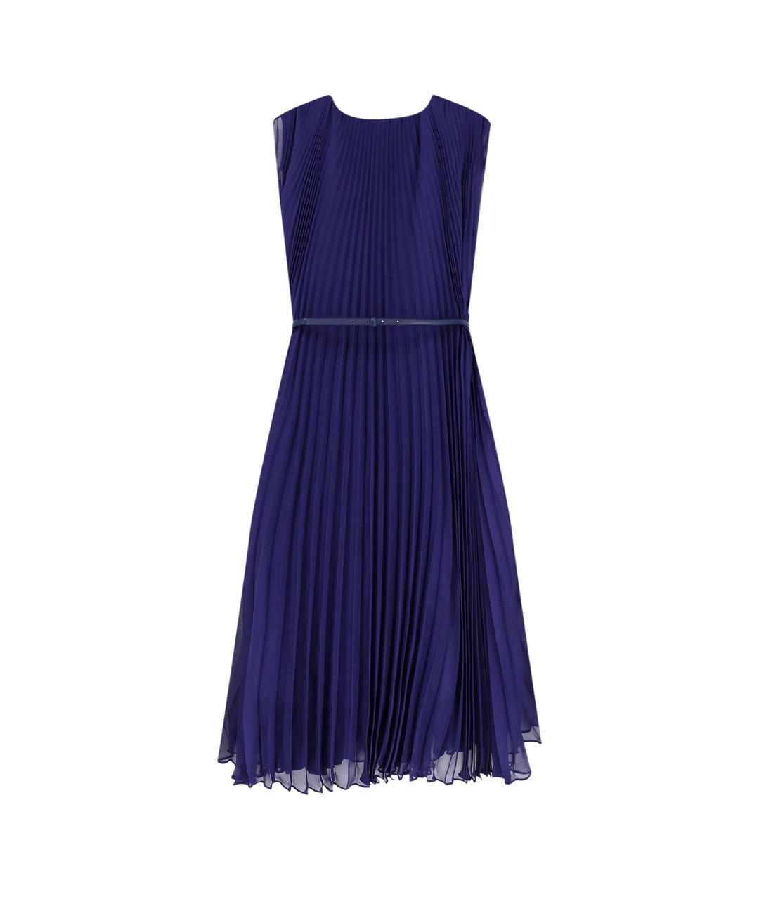 MAX MARA Синее полиэстеровое повседневное платье, фото 2