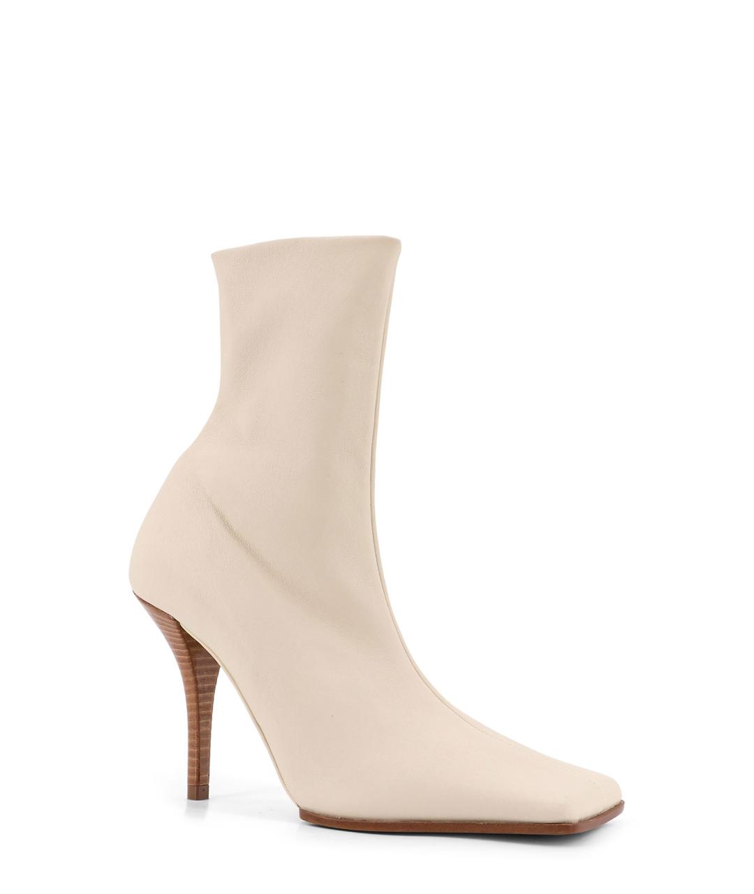 ALAIA Бежевые кожаные ботильоны, фото 2
