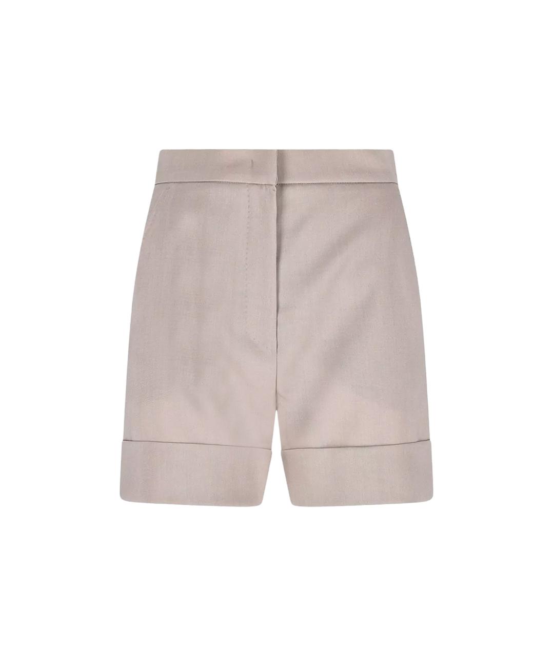 MAX MARA Бежевые шерстяные шорты, фото 4