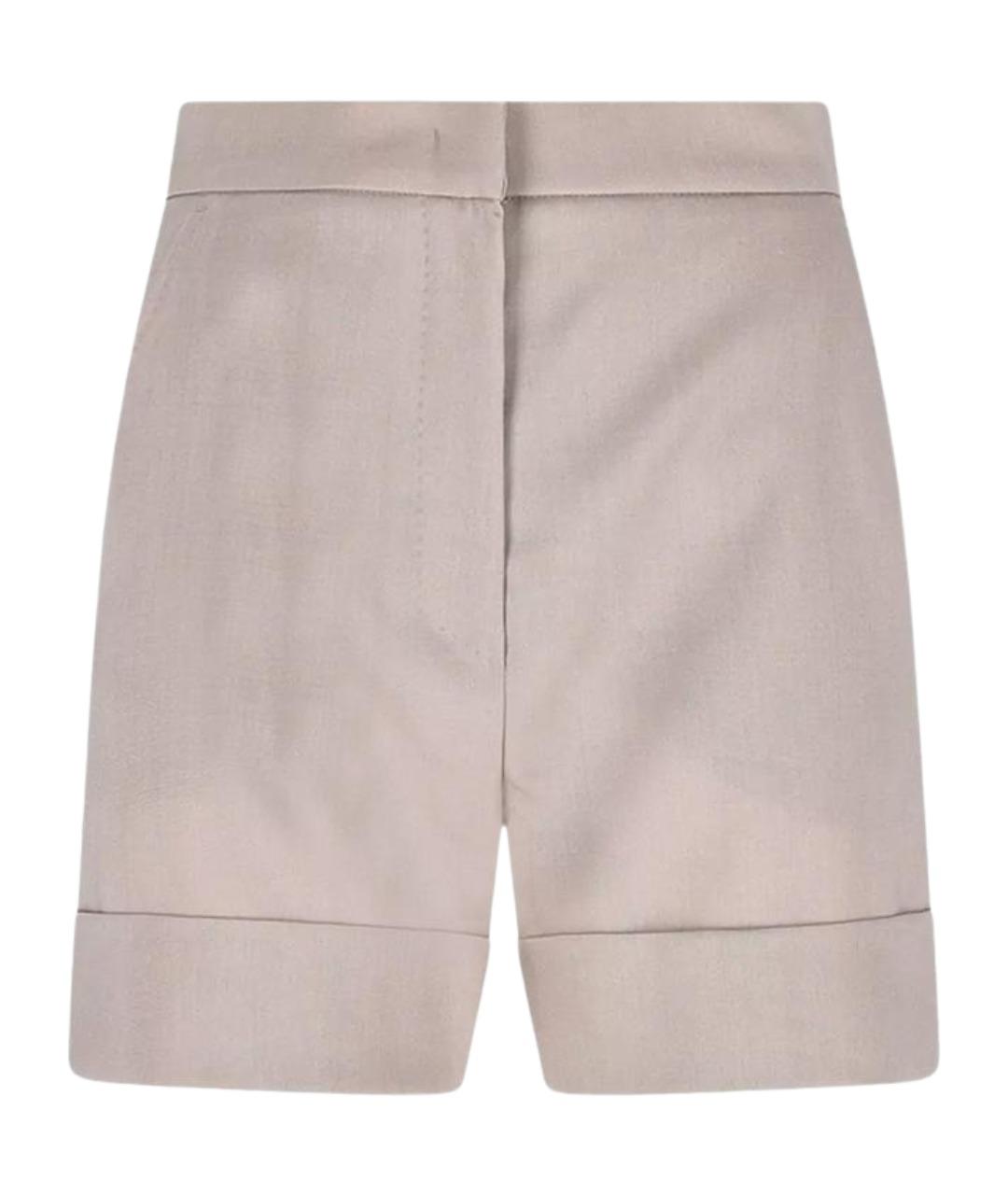 MAX MARA Бежевые шерстяные шорты, фото 1