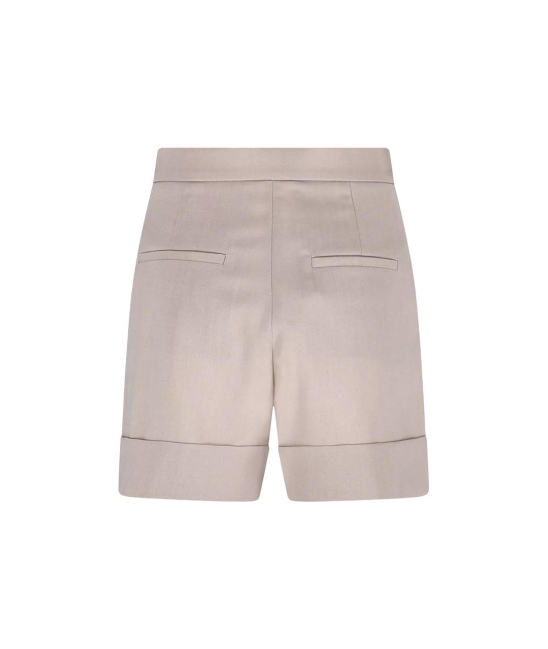 MAX MARA Бежевые шерстяные шорты, фото 2