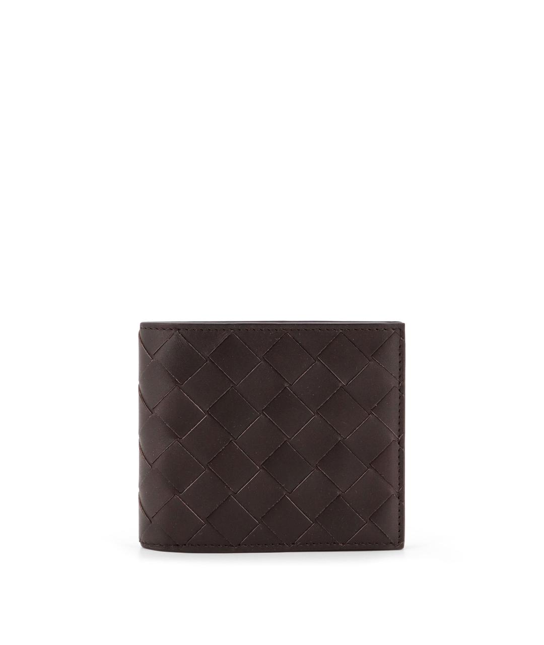 BOTTEGA VENETA Коричневый кожаный кошелек, фото 1