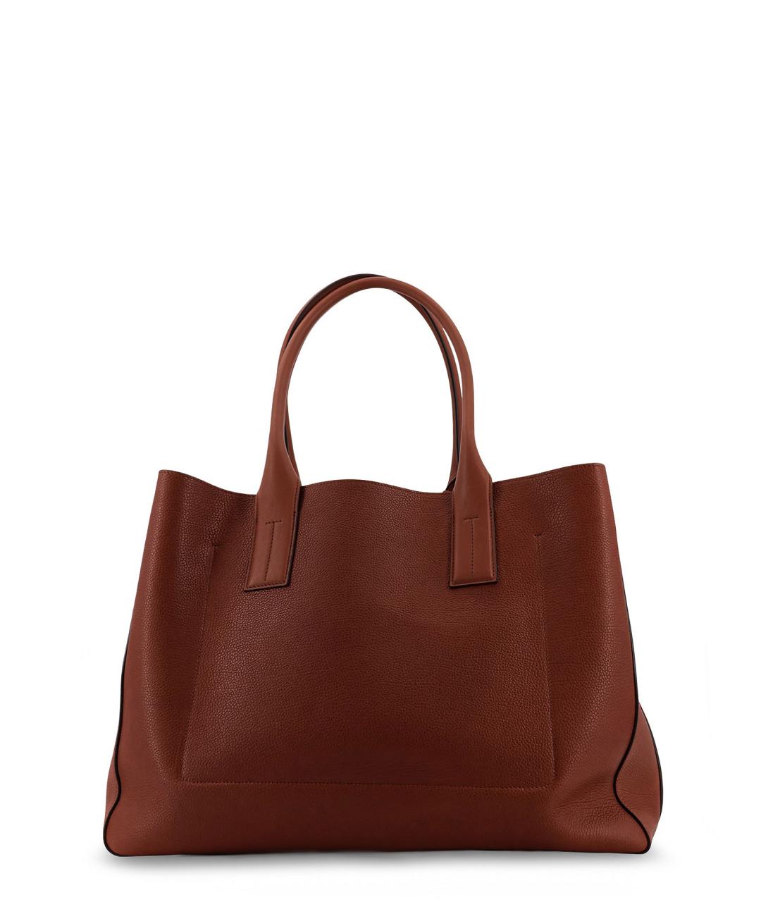 TOM FORD Коричневая кожаная сумка тоут, фото 2