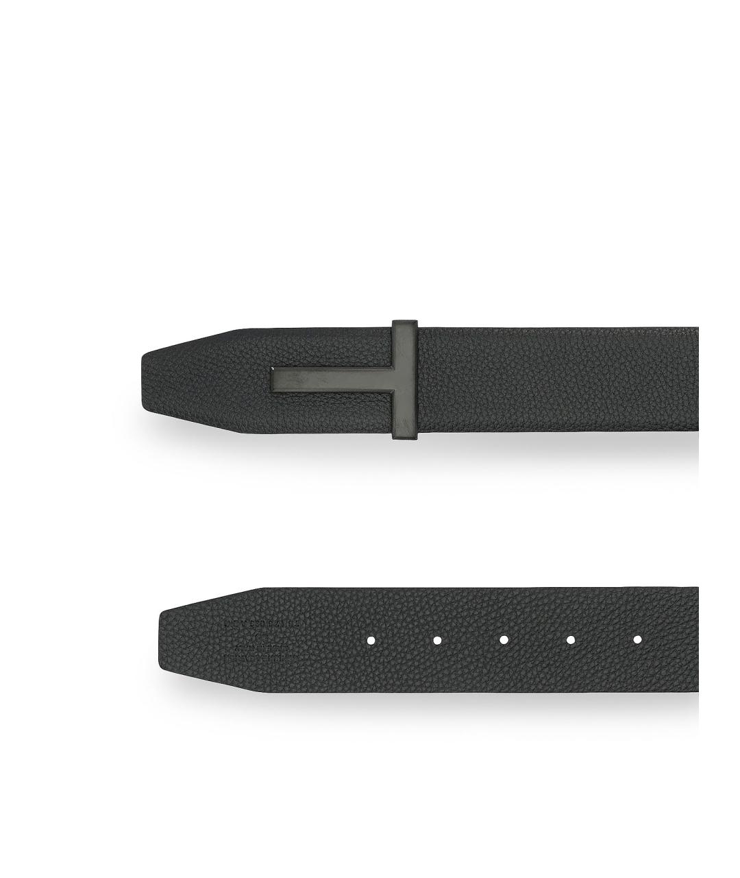 TOM FORD Черный кожаный ремень, фото 2