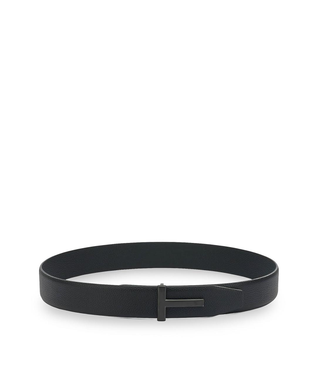 TOM FORD Черный кожаный ремень, фото 1