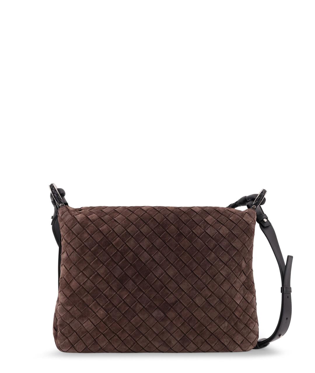 BOTTEGA VENETA Коричневая замшевая сумка на плечо, фото 2