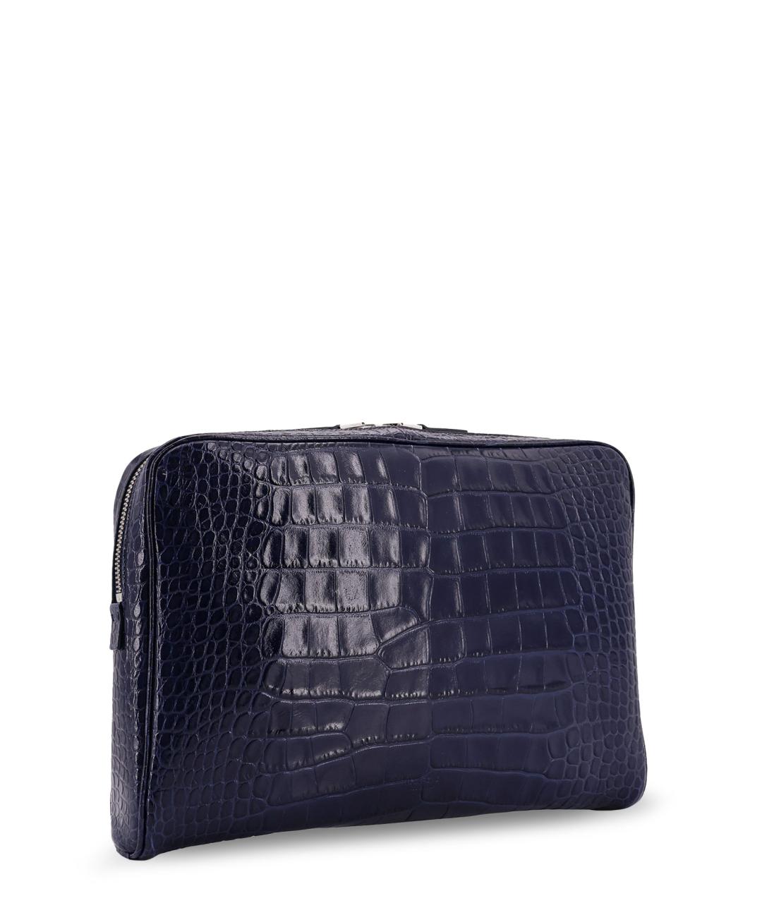 TOM FORD Синяя кожаная барсетка, фото 3