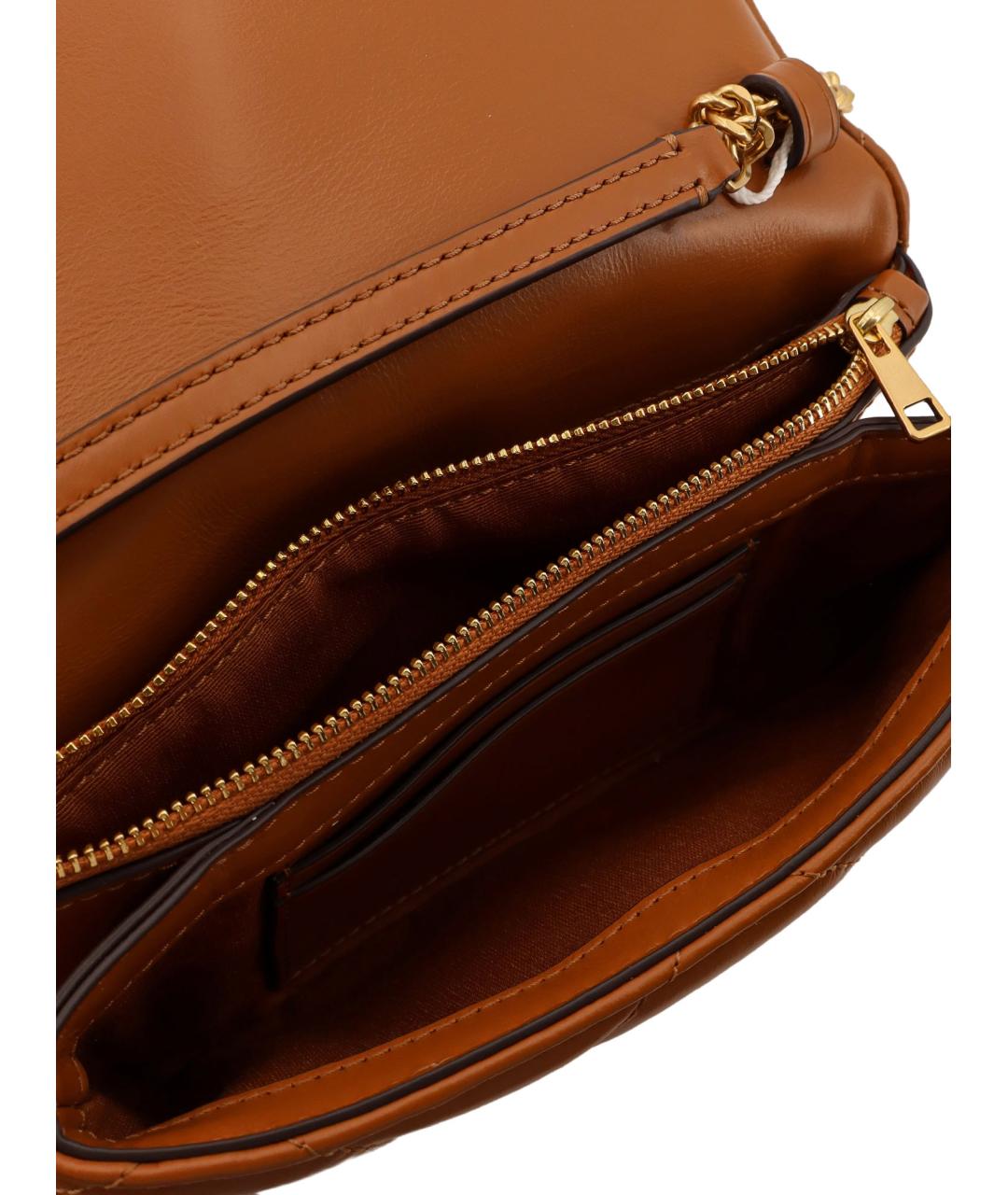 TORY BURCH Коричневая синтетическая сумка через плечо, фото 4