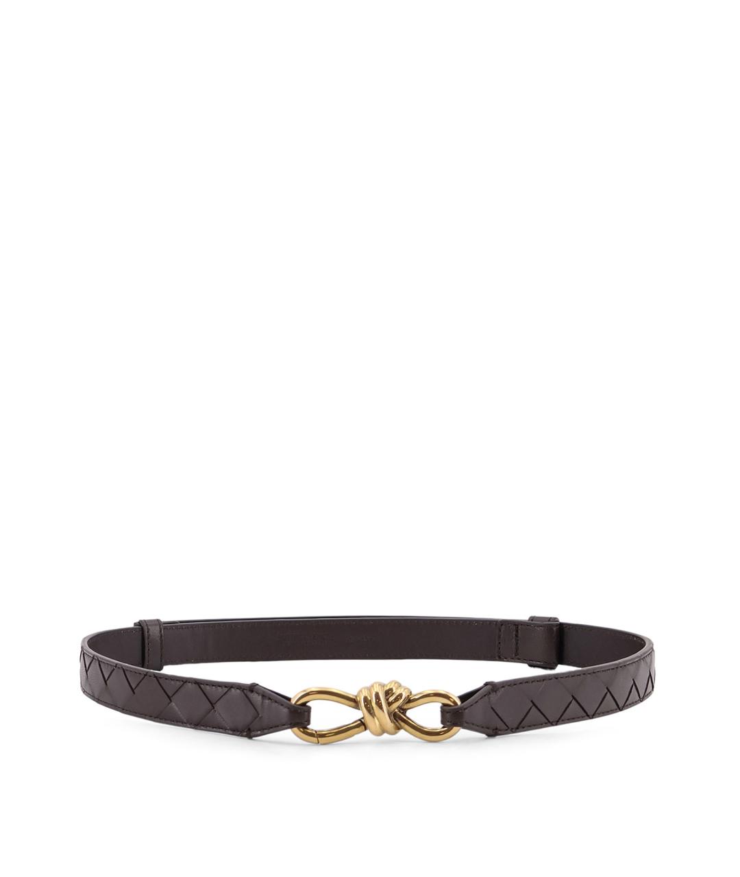 BOTTEGA VENETA Коричневый кожаный ремень, фото 1