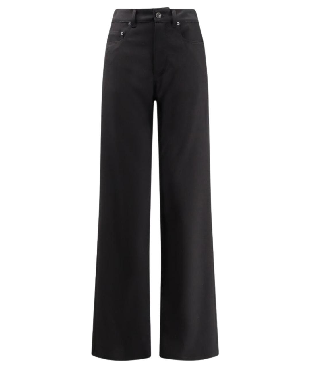 BALENCIAGA Черные шерстяные прямые брюки, фото 1