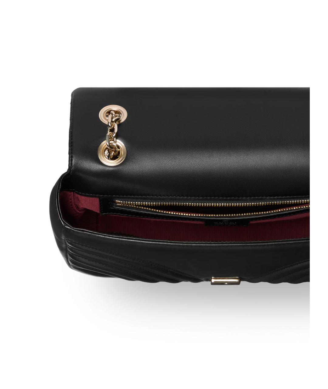 GUCCI Черная кожаная сумка через плечо, фото 3