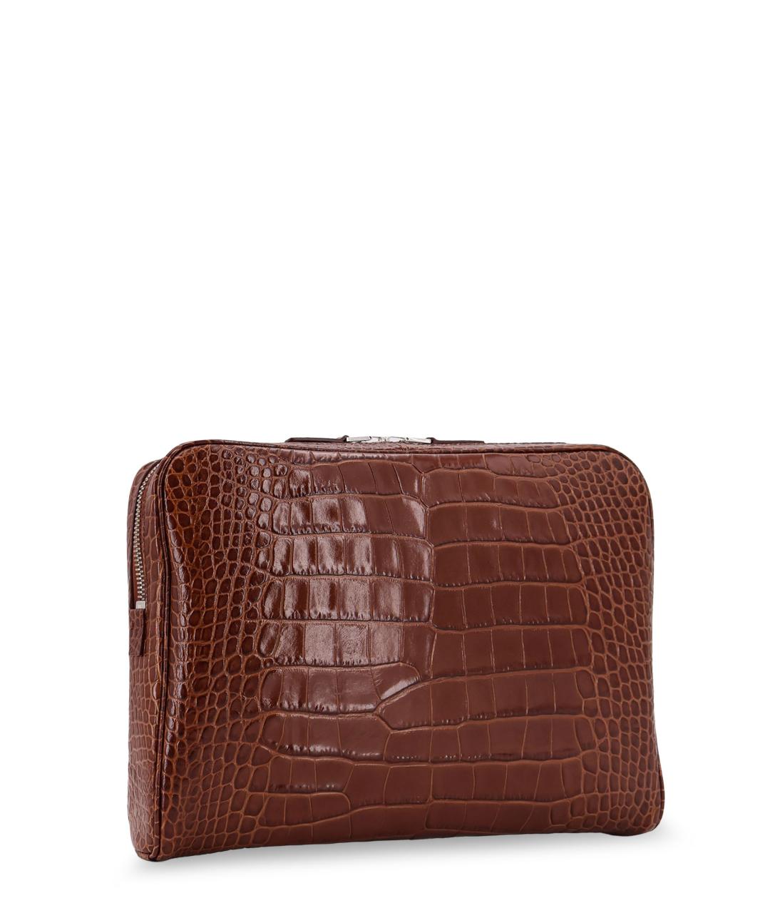 TOM FORD Коричневая кожаная барсетка, фото 3