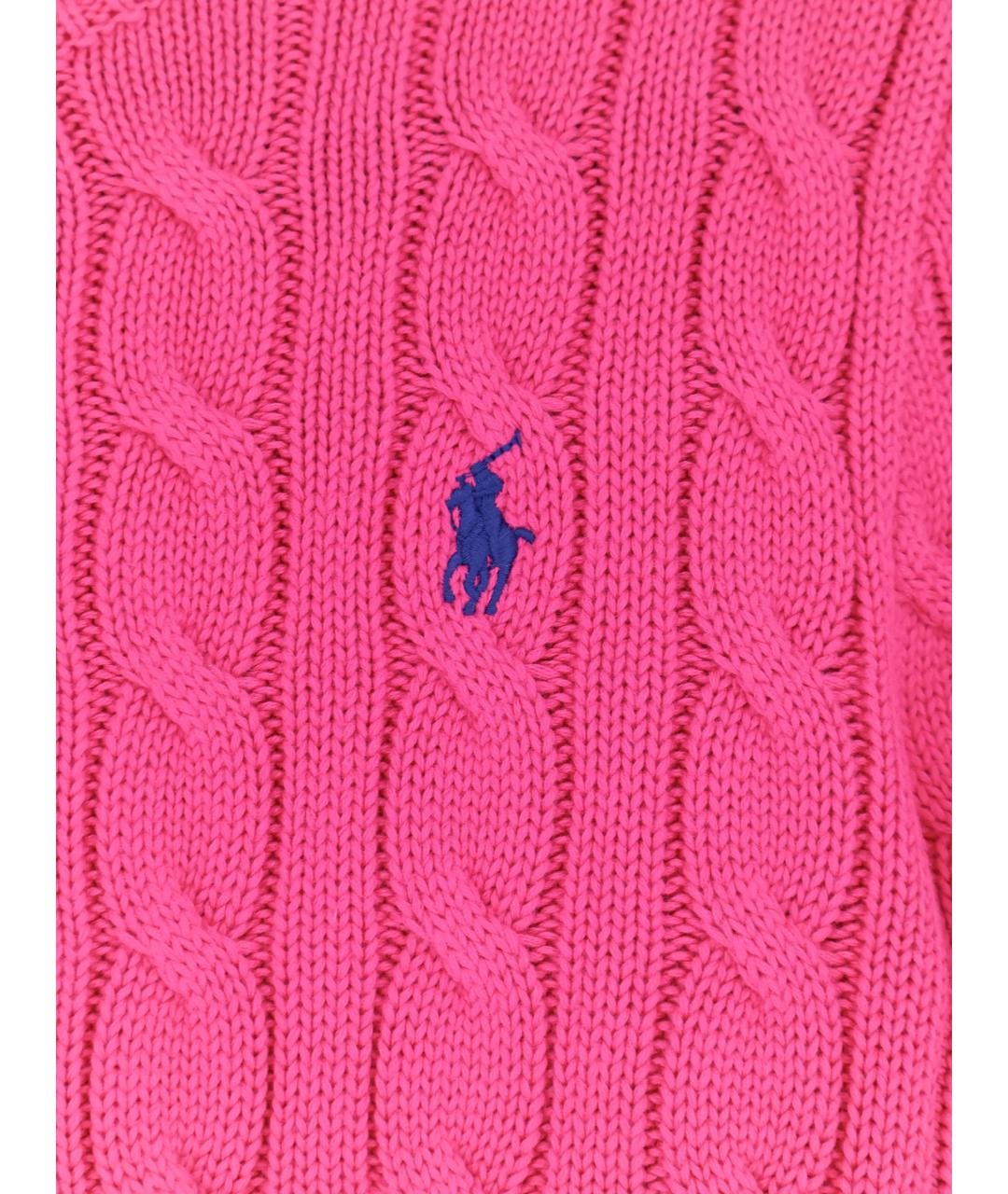 POLO RALPH LAUREN Розовый хлопковый кардиган, фото 3