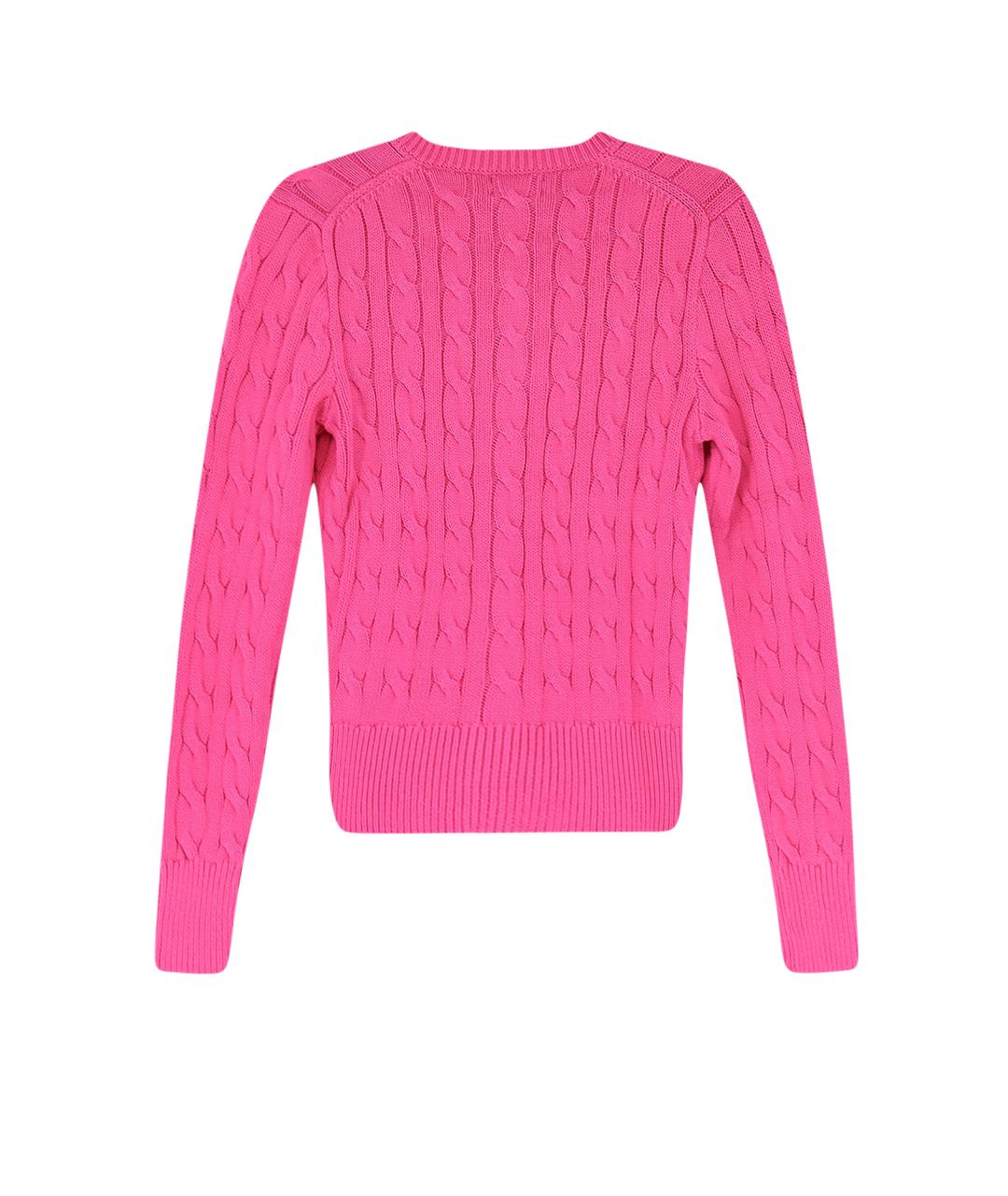 POLO RALPH LAUREN Розовый хлопковый кардиган, фото 2