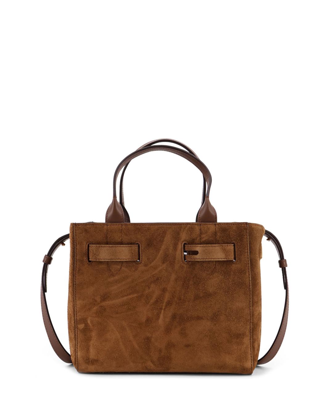 TOM FORD Коричневая замшевая сумка тоут, фото 2