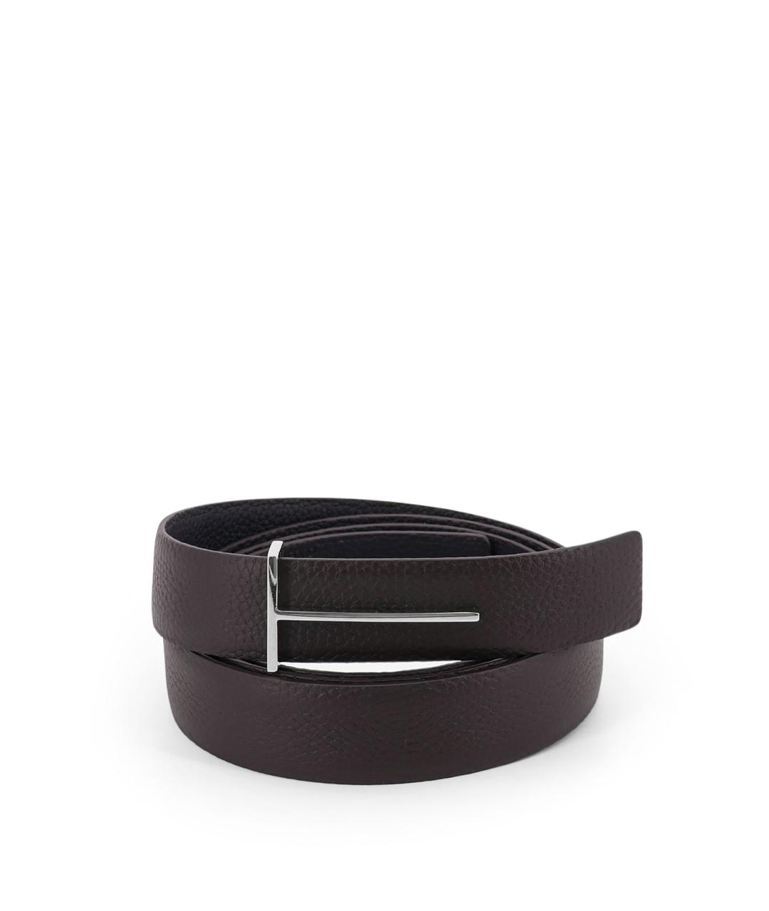 TOM FORD Коричневый кожаный ремень, фото 3