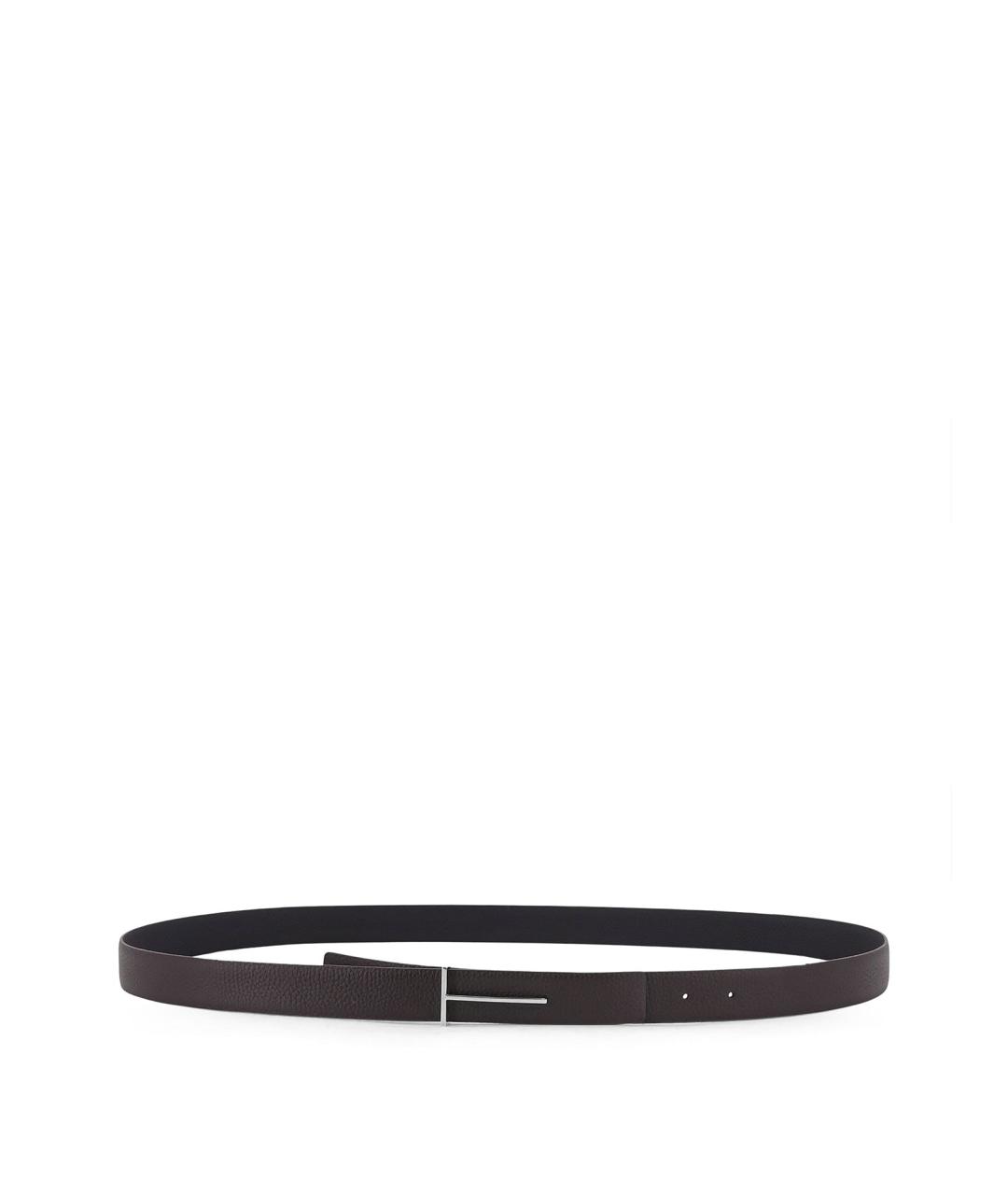 TOM FORD Коричневый кожаный ремень, фото 1