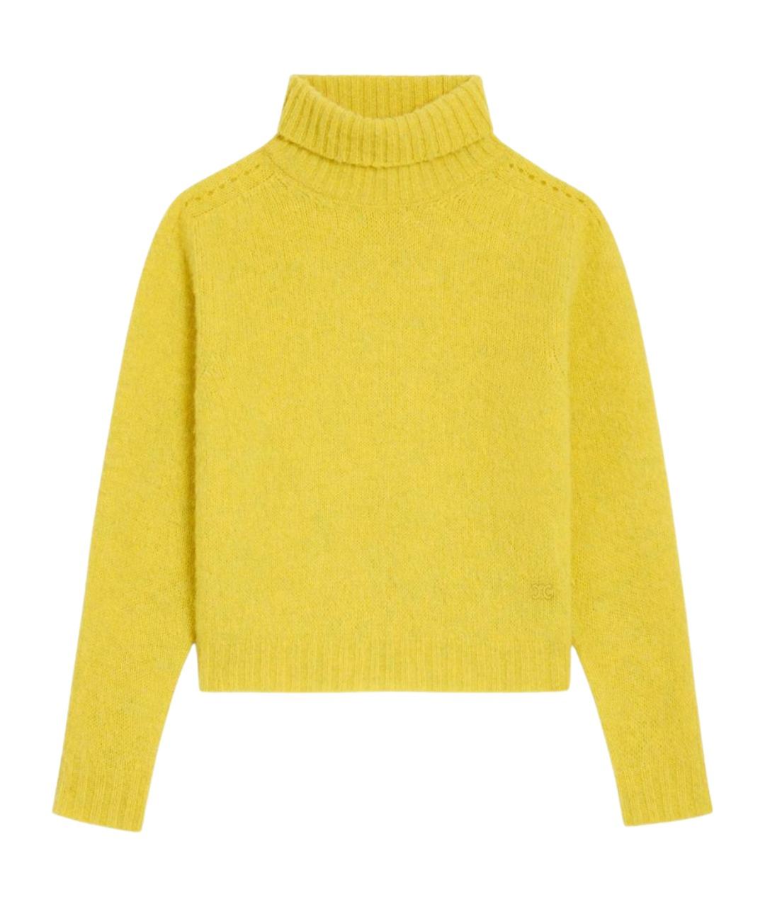 CELINE Желтый шерстяной джемпер / свитер, фото 1