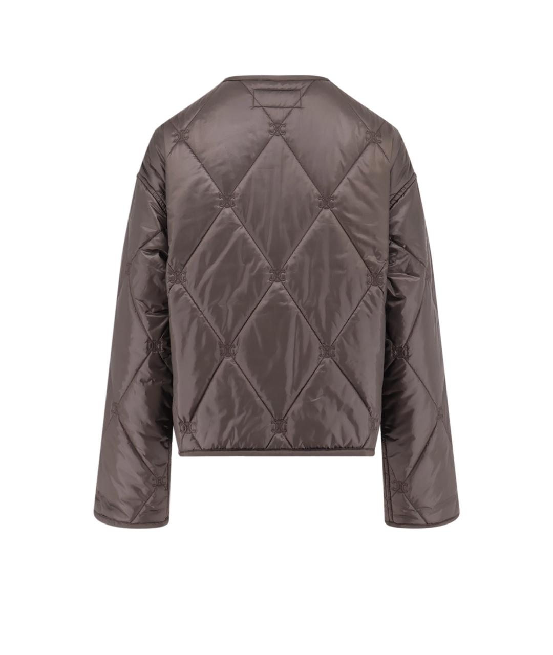 CELINE Коричневая полиэстеровая куртка, фото 2