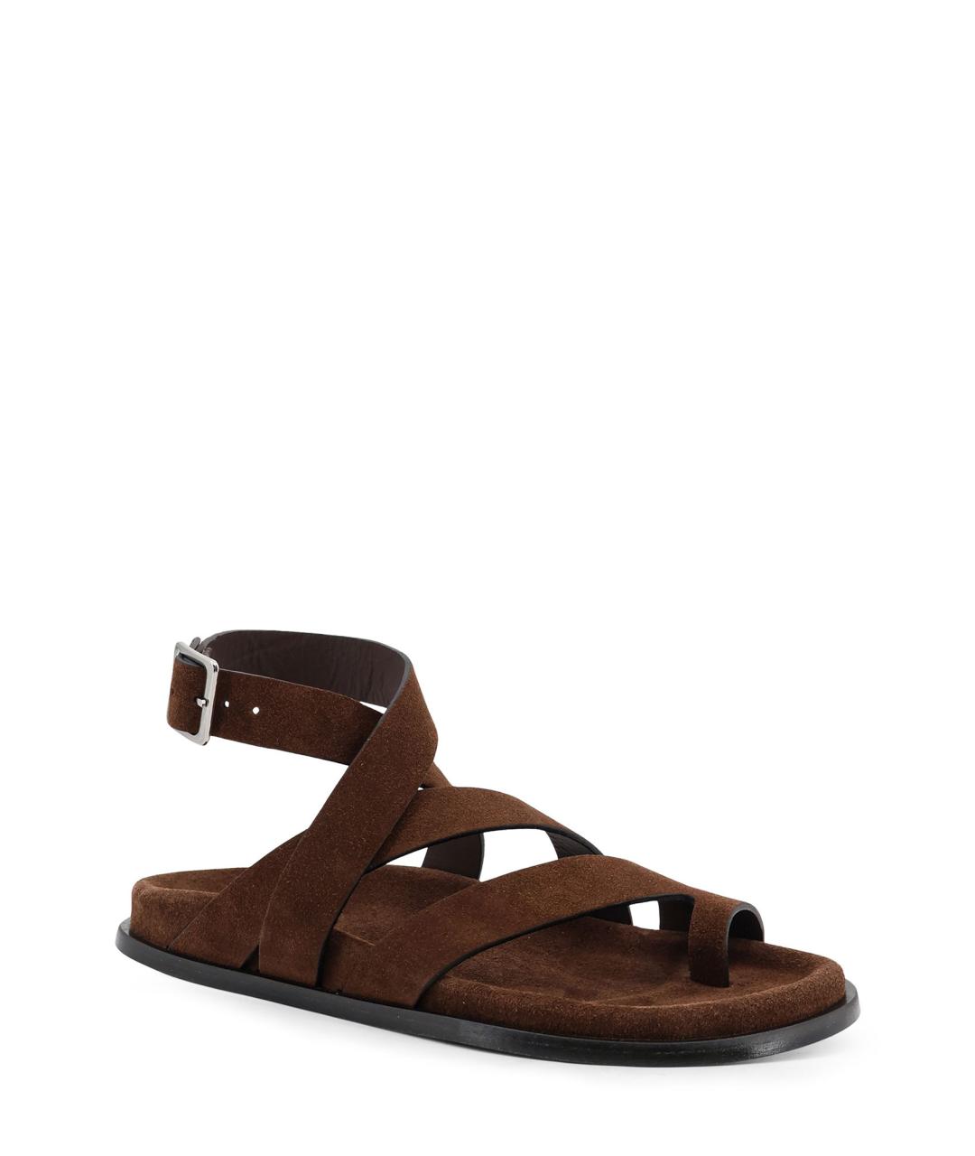 ALOHAS Коричневые замшевые босоножки, фото 2