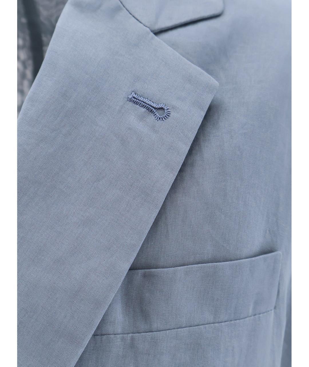 BRUNELLO CUCINELLI Голубой хлопковый жакет/пиджак, фото 3