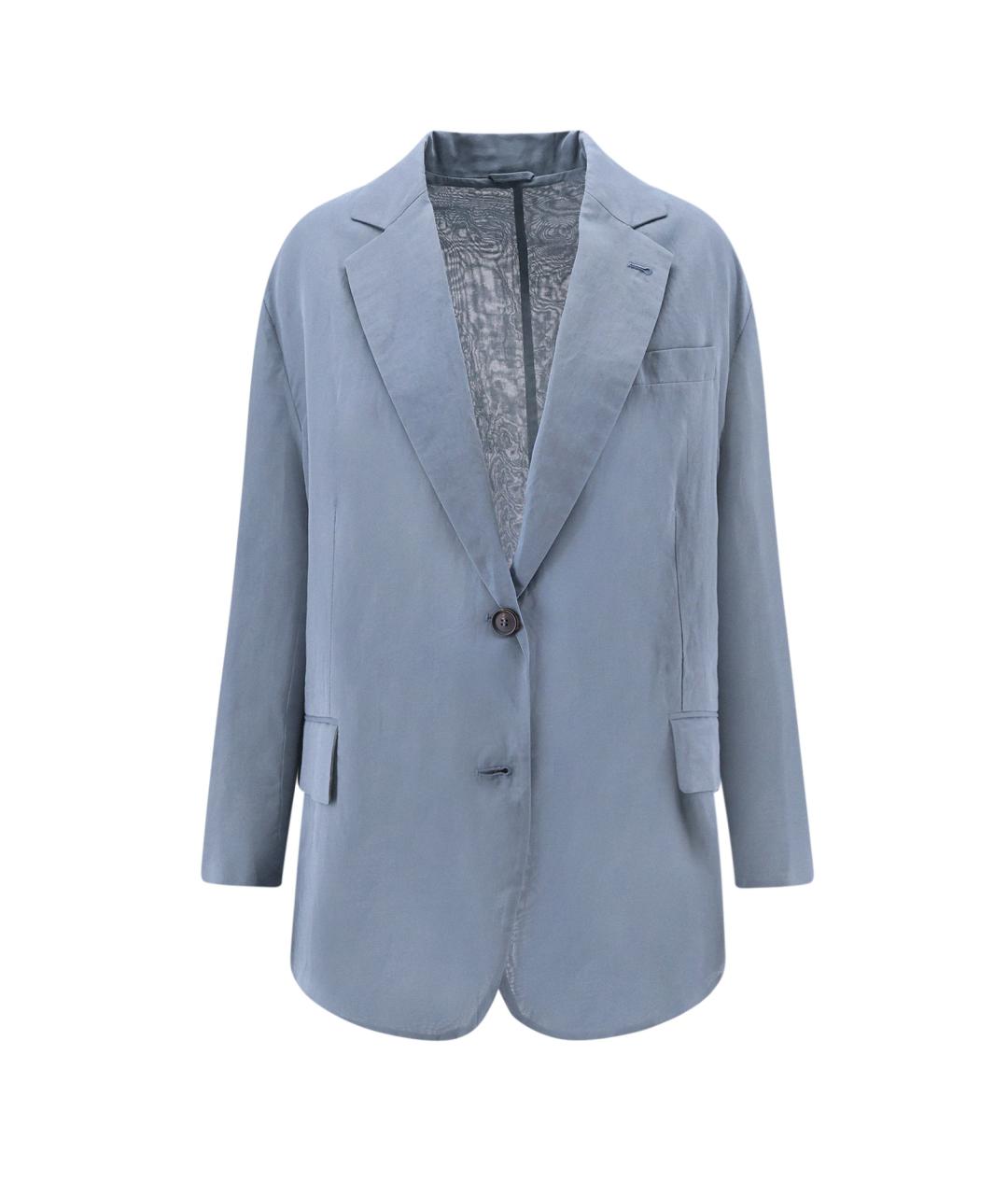 BRUNELLO CUCINELLI Голубой хлопковый жакет/пиджак, фото 1