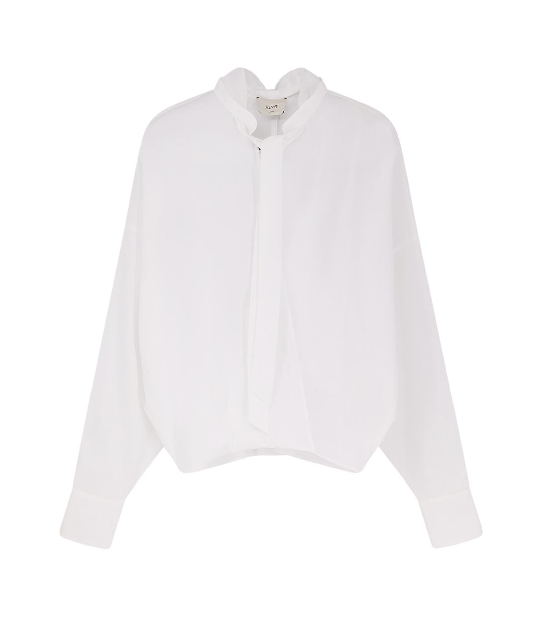 ALYSI Белая хлопковая рубашка, фото 1