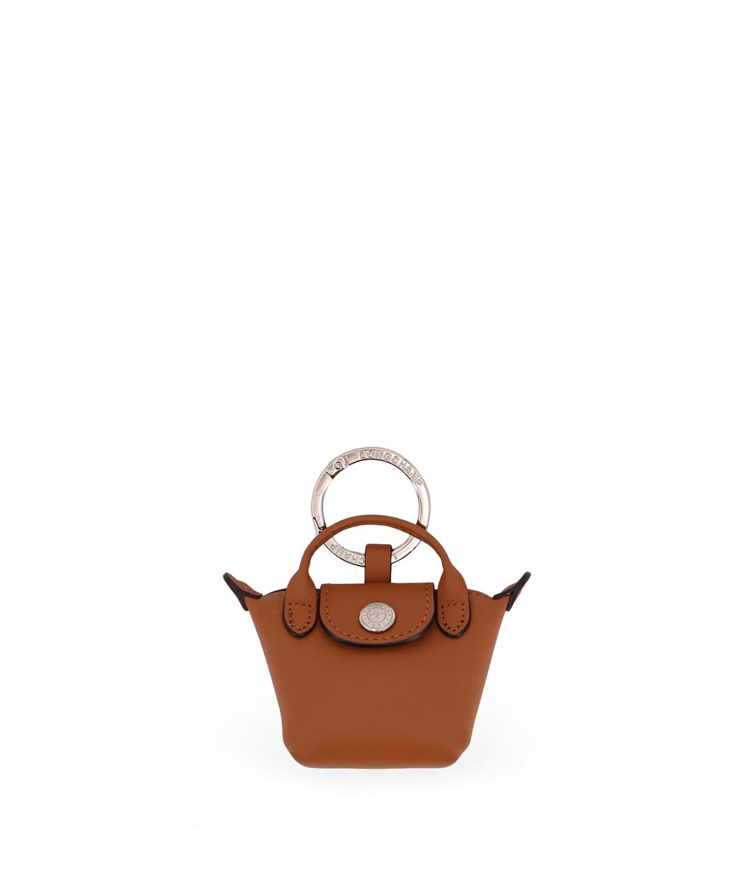 LONGCHAMP Коричневый брелок, фото 1