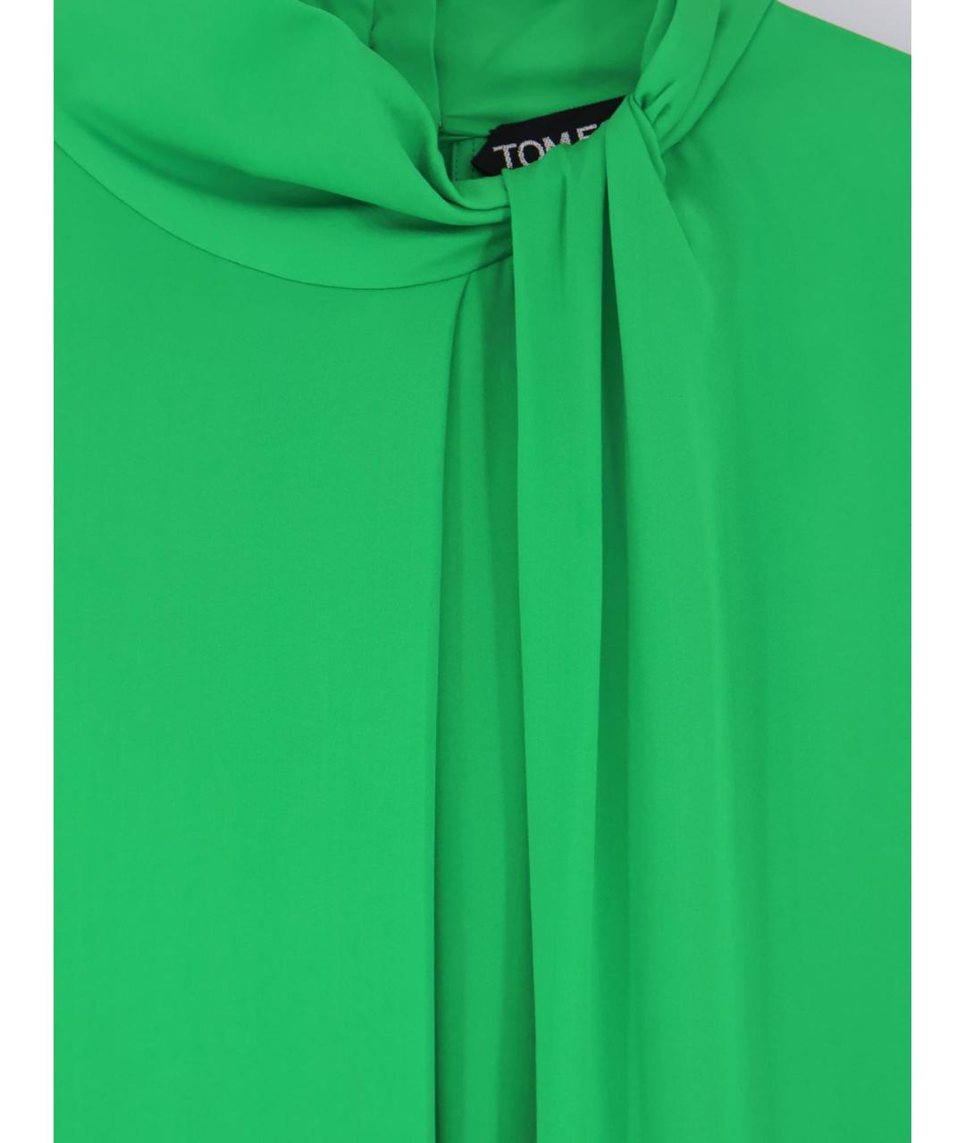 TOM FORD Зеленые шелковое коктейльное платье, фото 3