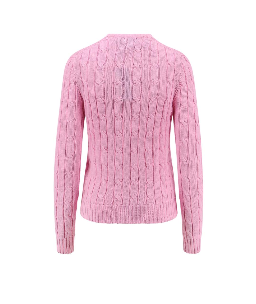 POLO RALPH LAUREN Розовый хлопковый джемпер / свитер, фото 2