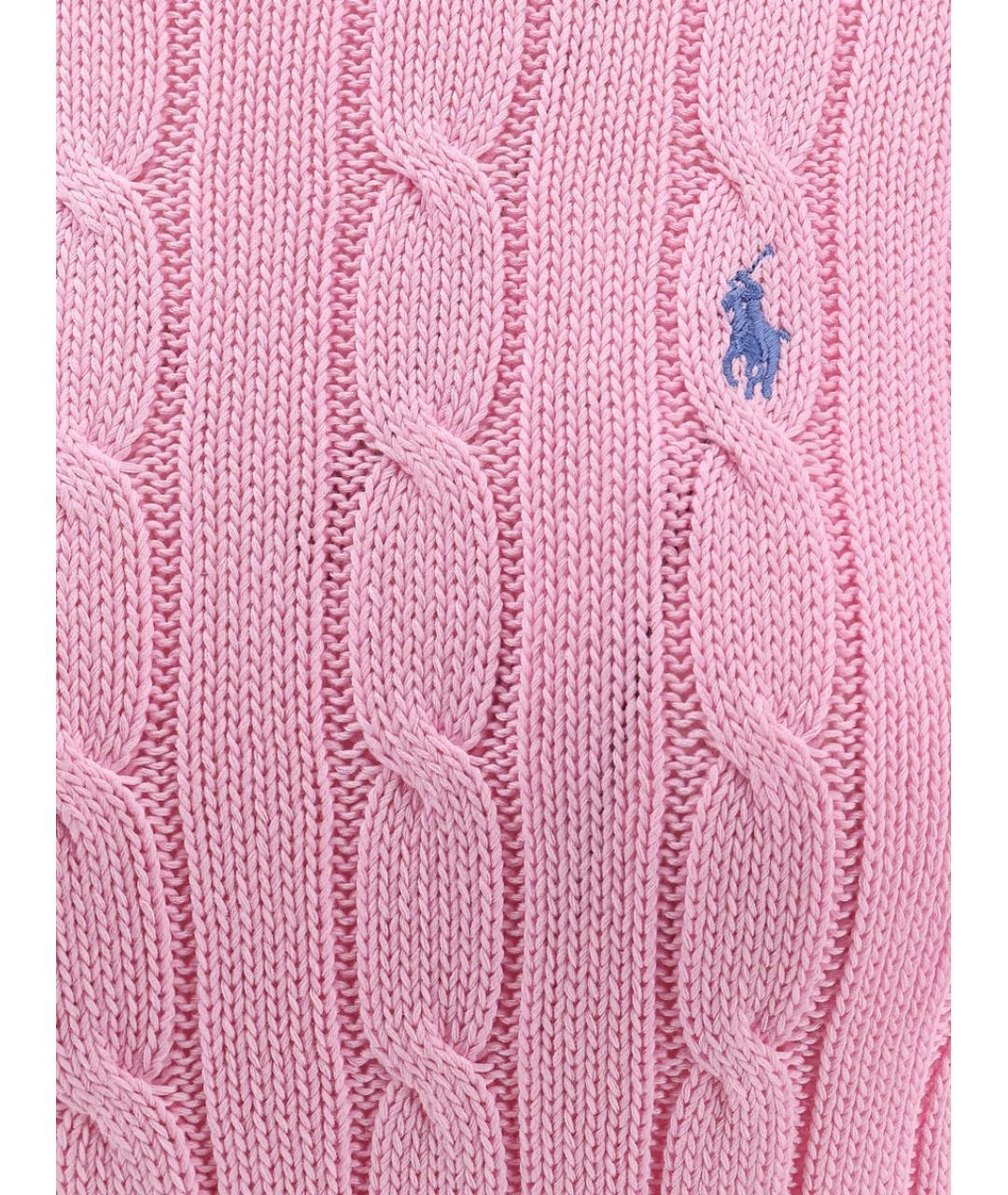 POLO RALPH LAUREN Розовый хлопковый джемпер / свитер, фото 3