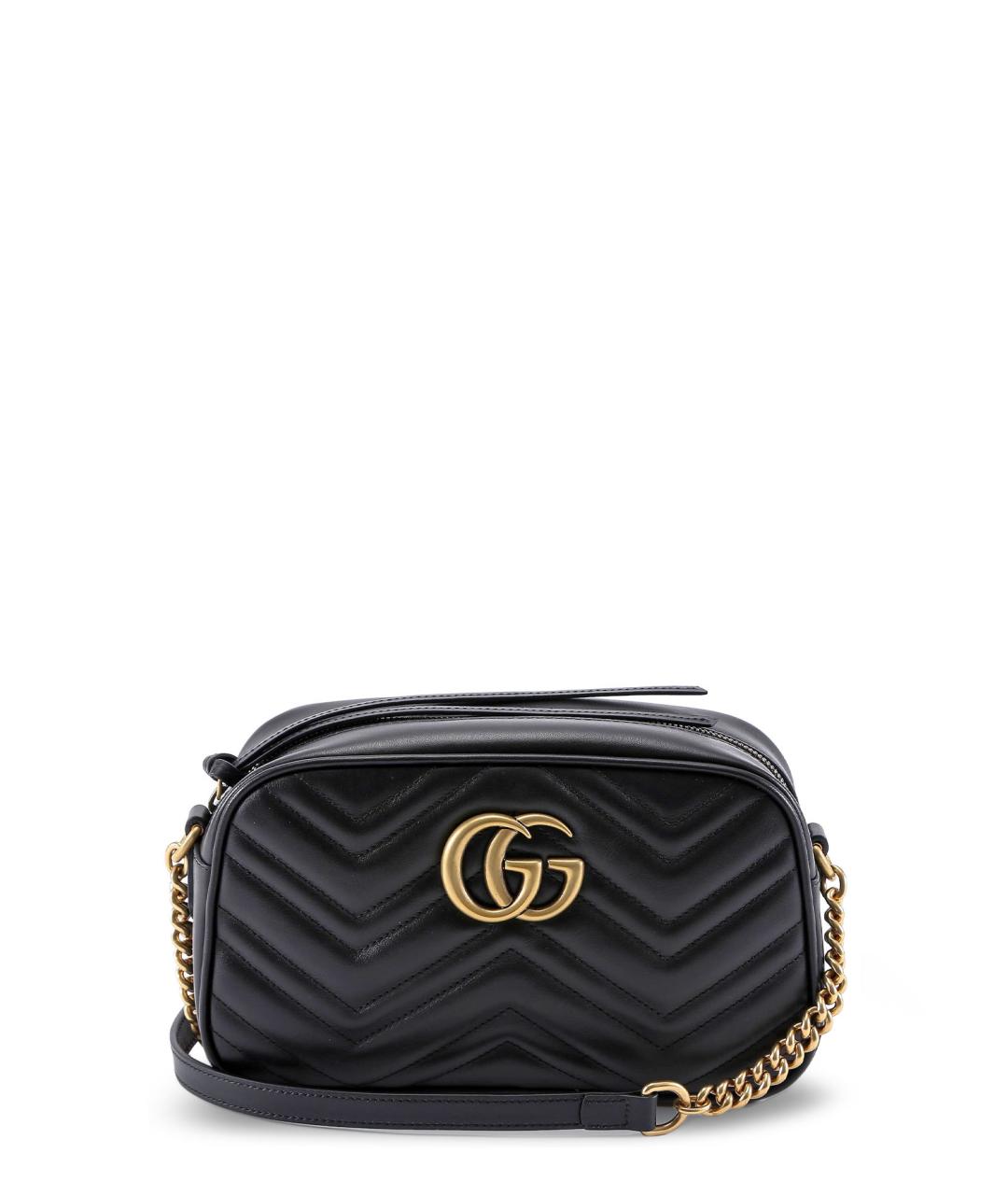 GUCCI Черная кожаная сумка через плечо, фото 1