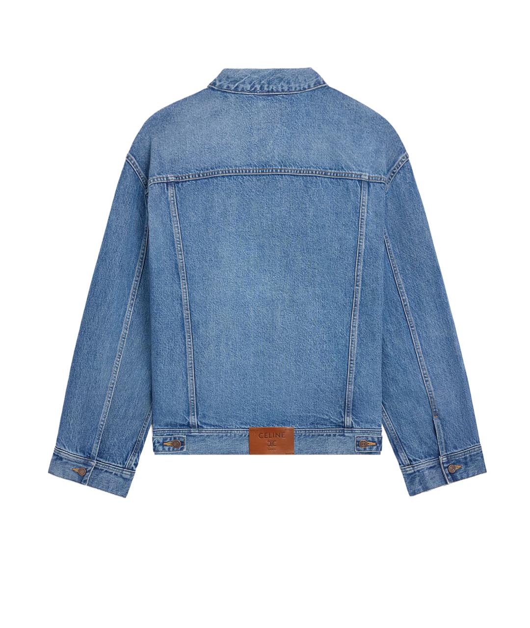 CELINE Синяя хлопковая куртка, фото 2
