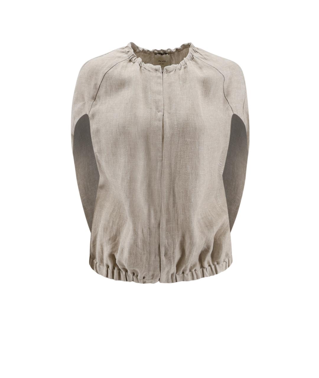 ALYSI Бежевый льняной жилет, фото 1