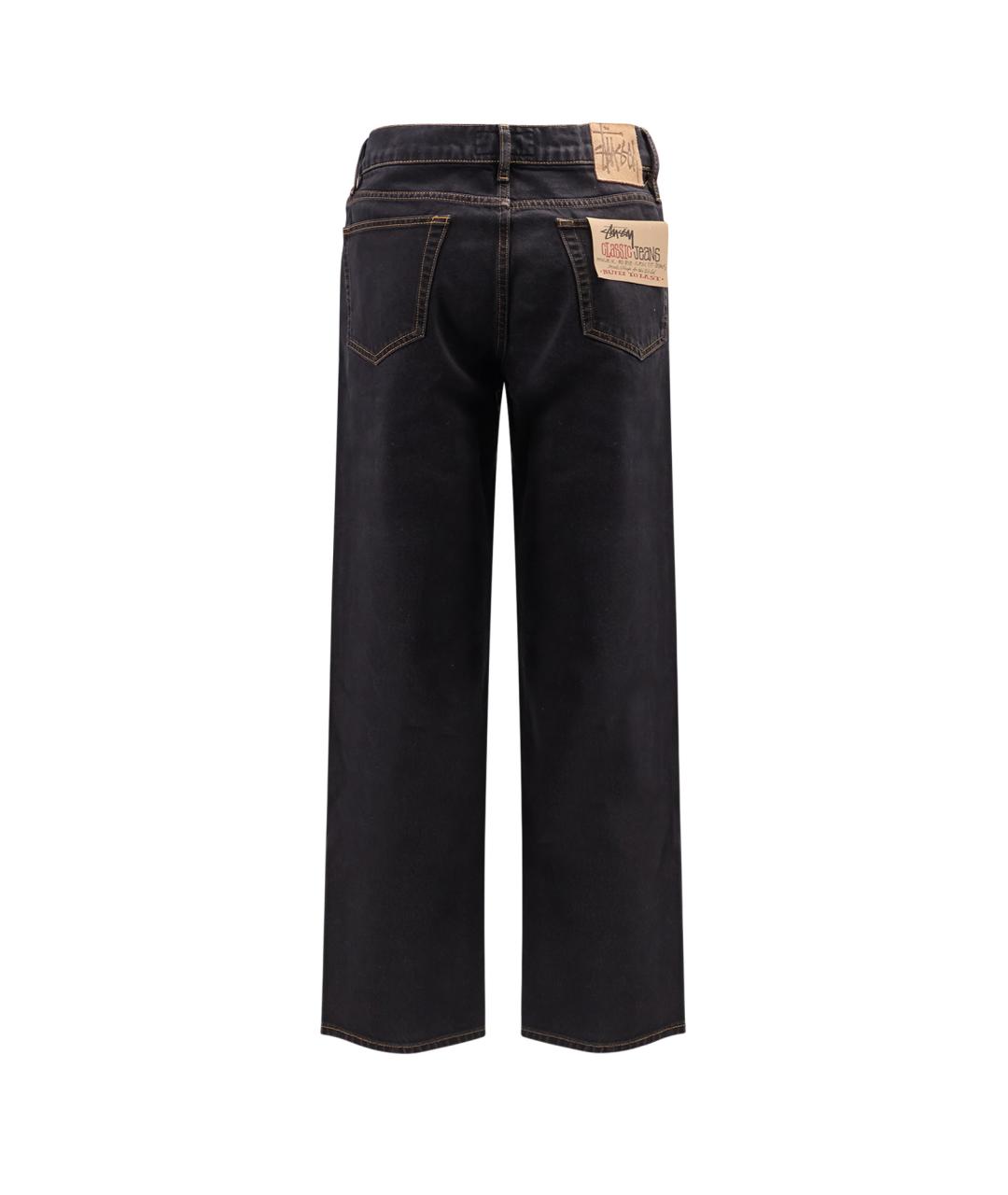STUSSY Черные хлопковые прямые джинсы, фото 2