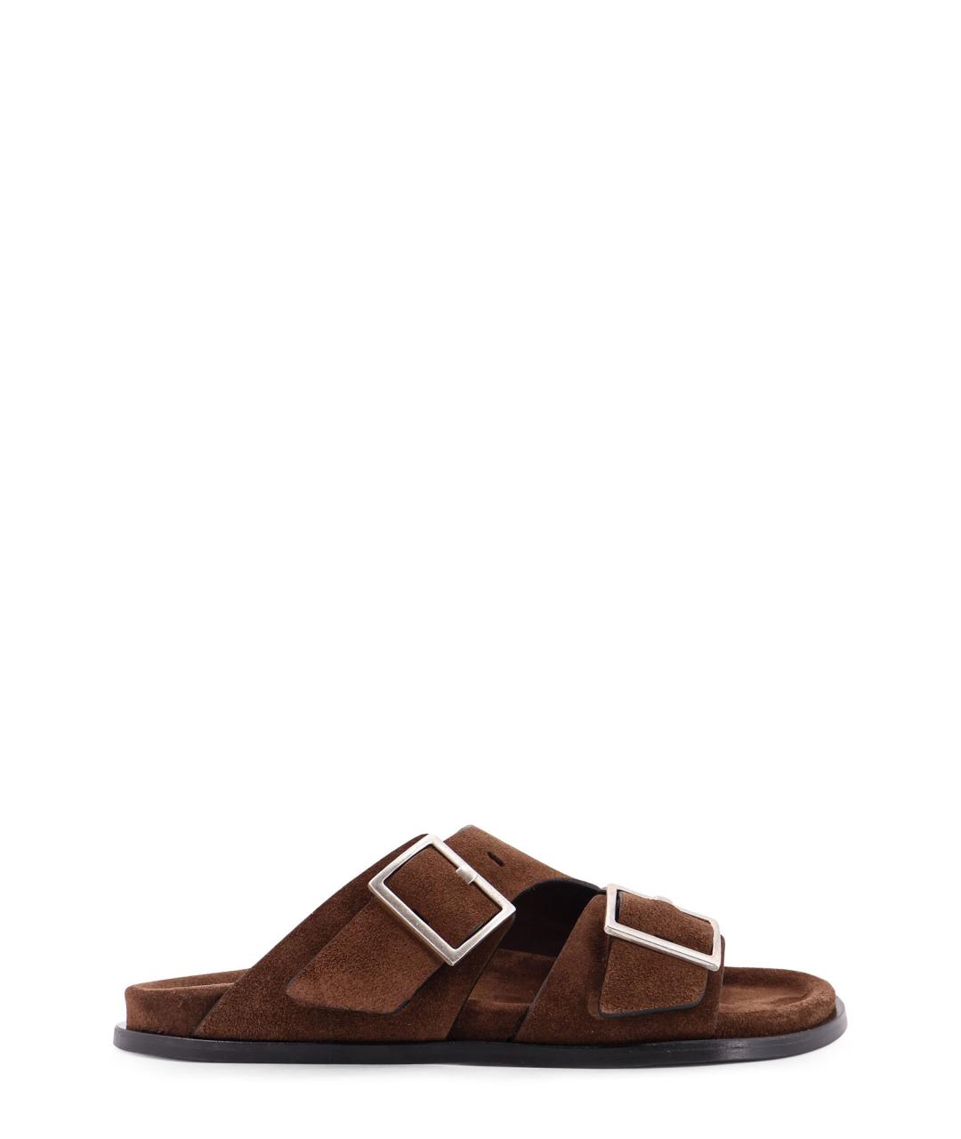 ALOHAS Коричневые замшевые сандалии, фото 1