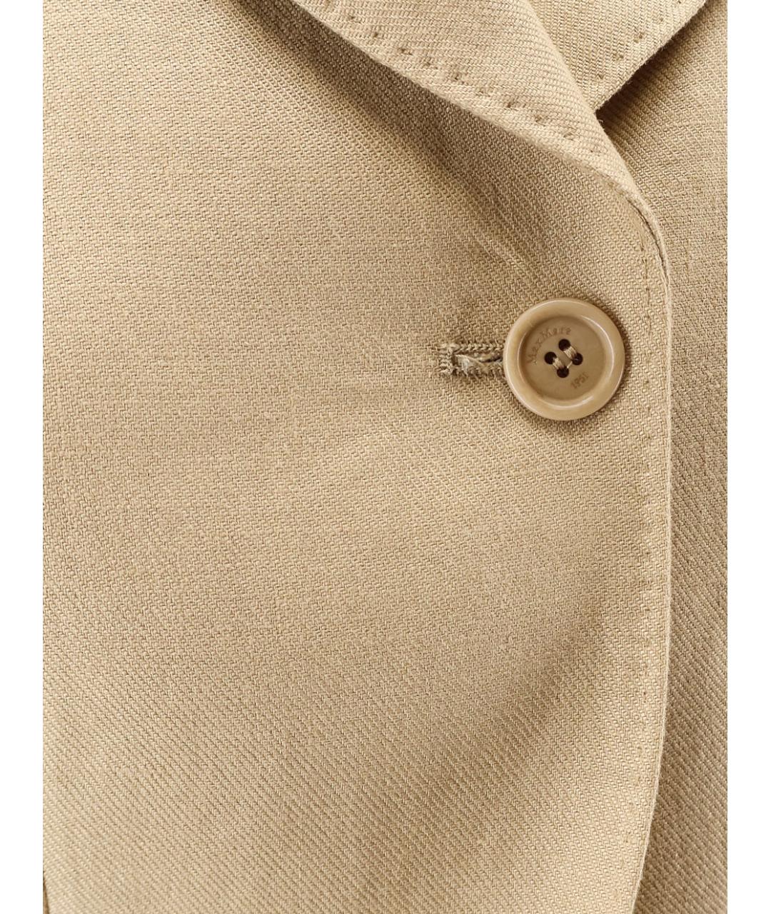 MAX MARA Бежевый жакет/пиджак, фото 3