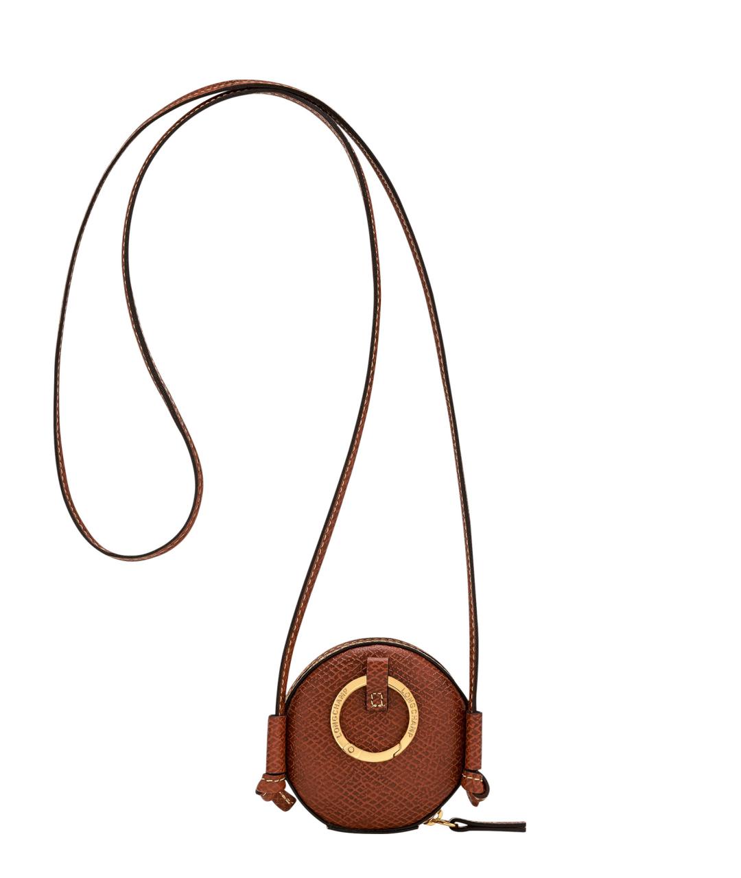 LONGCHAMP Коричневый кожаный кошелек, фото 2