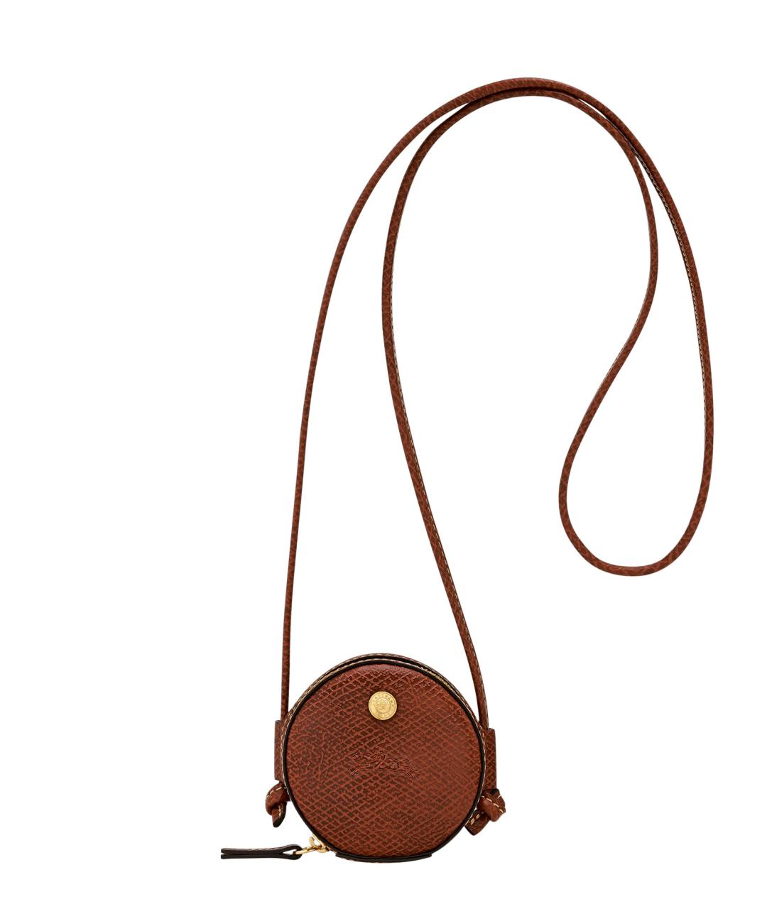 LONGCHAMP Коричневый кожаный кошелек, фото 1