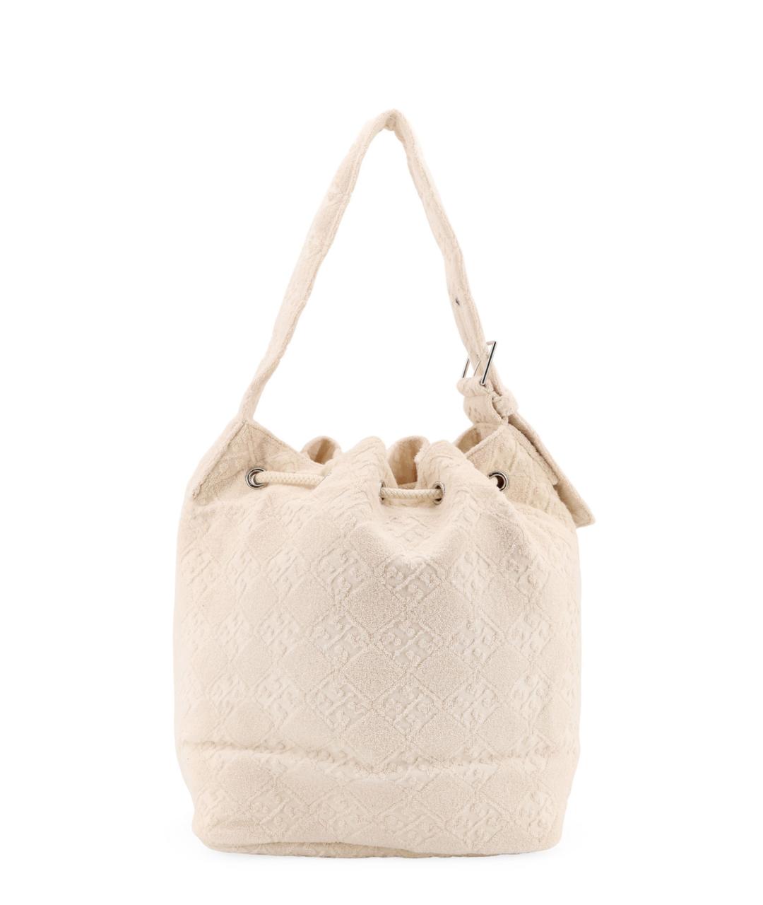 TORY BURCH Белая жаккардовая сумка тоут, фото 2